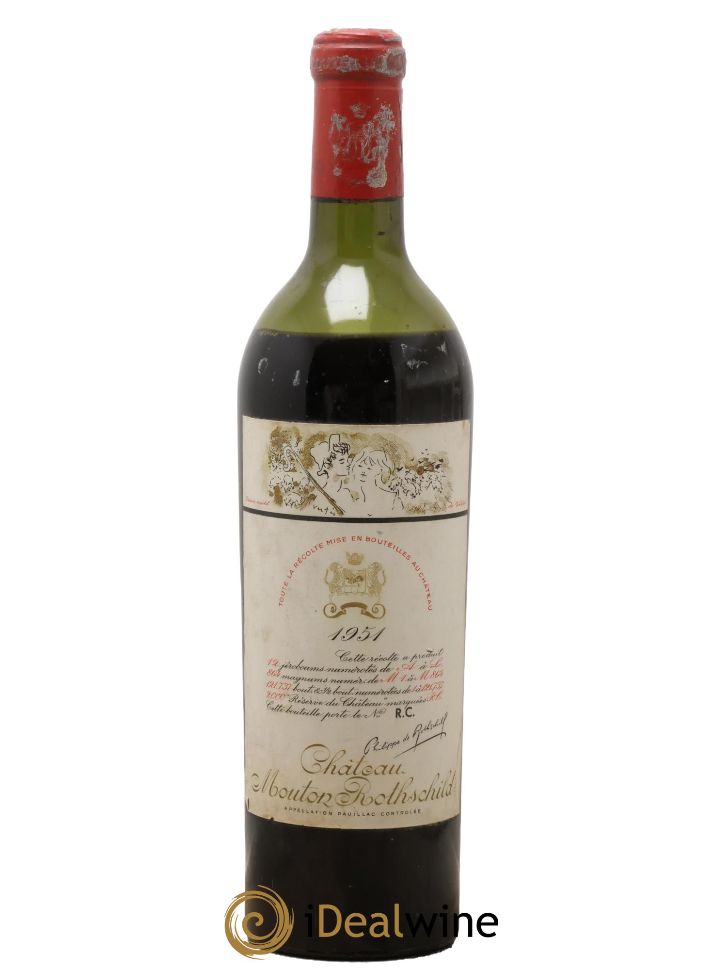 Château Mouton Rothschild 1er Grand Cru Classé 1951 - Lot of 1 bottle - 0