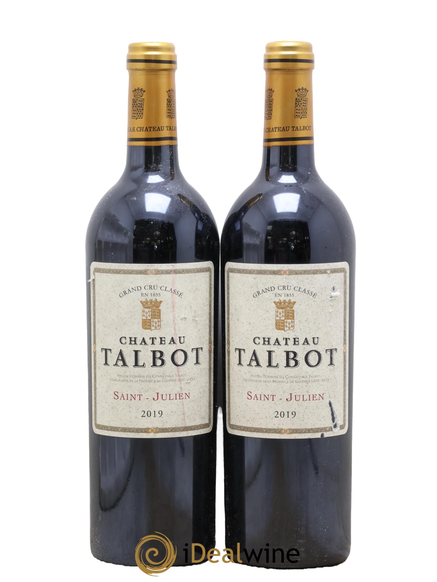Château Talbot 4ème Grand Cru Classé 2019 - Lotto di 2 bottiglie - 0