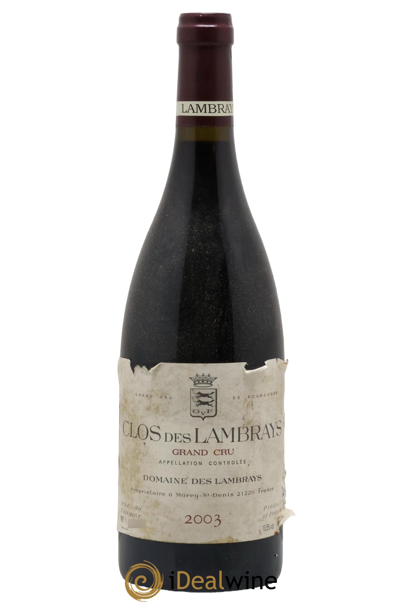Clos des Lambrays Grand Cru Domaine des Lambrays 2003 - Lotto di 1 bottiglia - 0