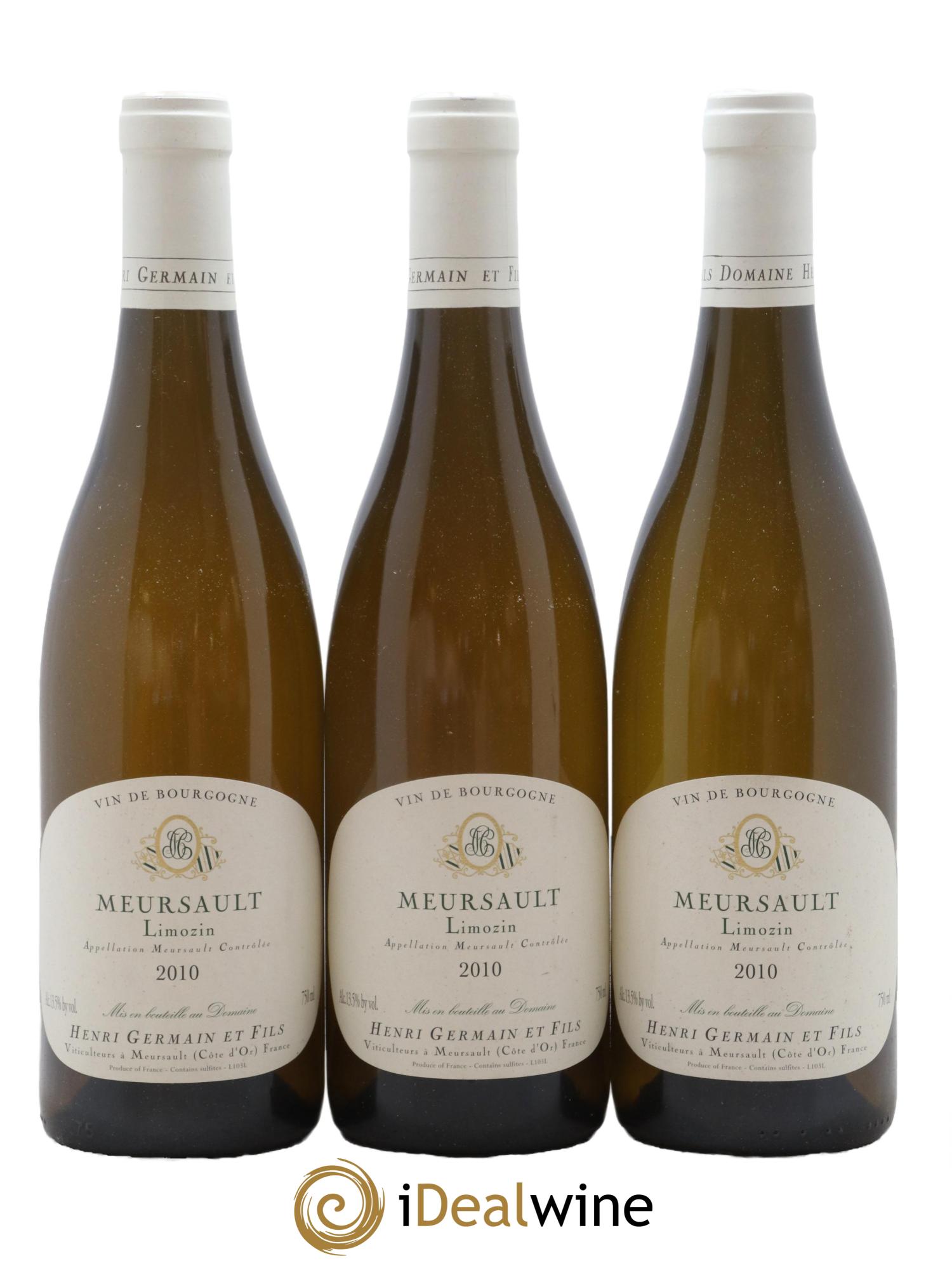 Meursault Limozin Henri Germain 2010 - Lot de 3 bouteilles - 0