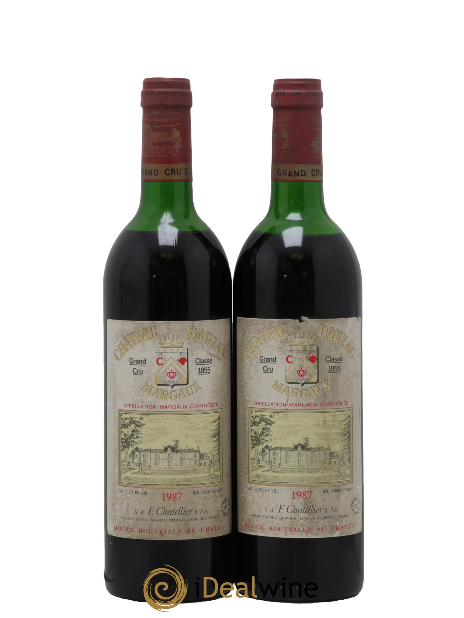 Château Dauzac 5ème Grand Cru Classé 1987 - Lotto di 2 bottiglie - 0