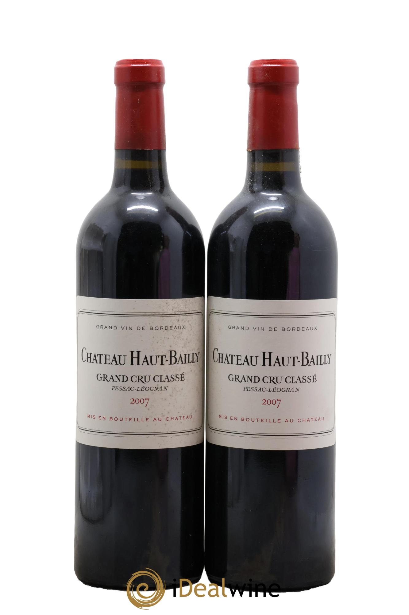 Château Haut-Bailly Cru Classé de Graves 2007 - Lot of 2 bottles - 0