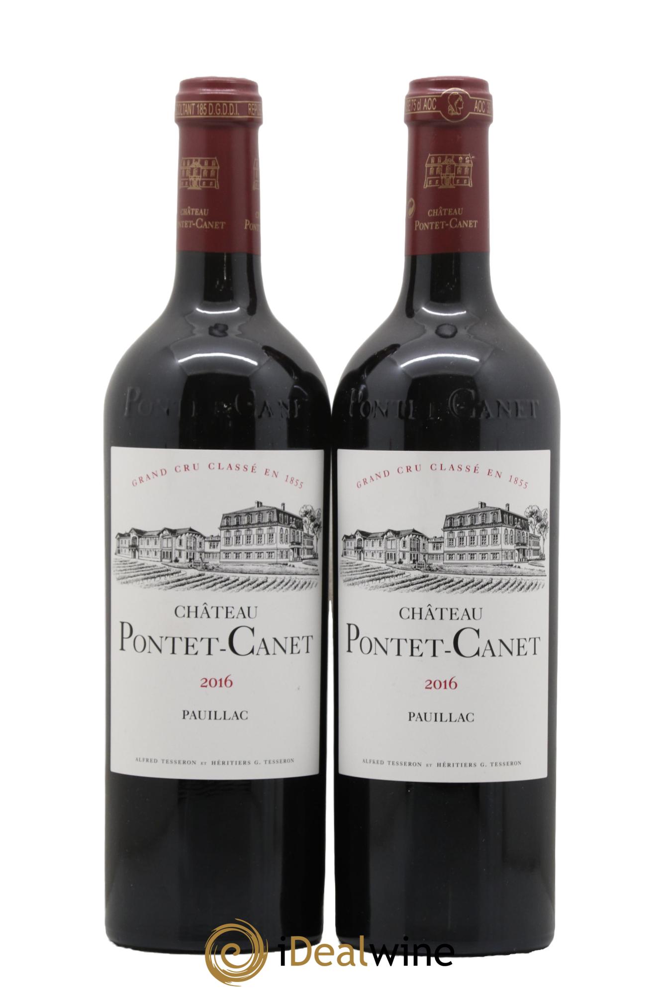 Château Pontet Canet 5ème Grand Cru Classé 2016 - Lot de 2 bouteilles - 0