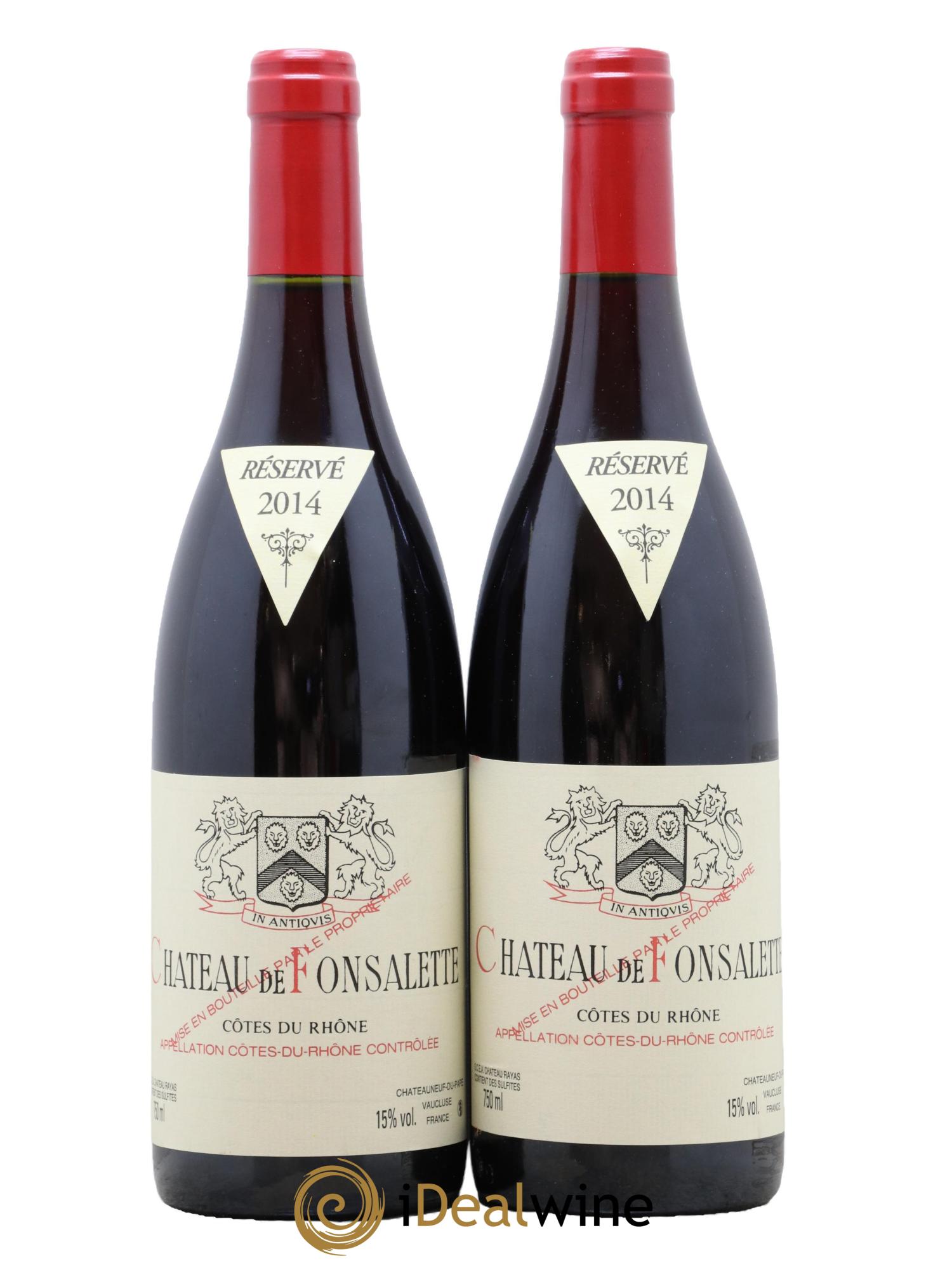 Côtes-du-Rhône Château de Fonsalette Emmanuel Reynaud 2014 - Lot de 2 bouteilles - 0