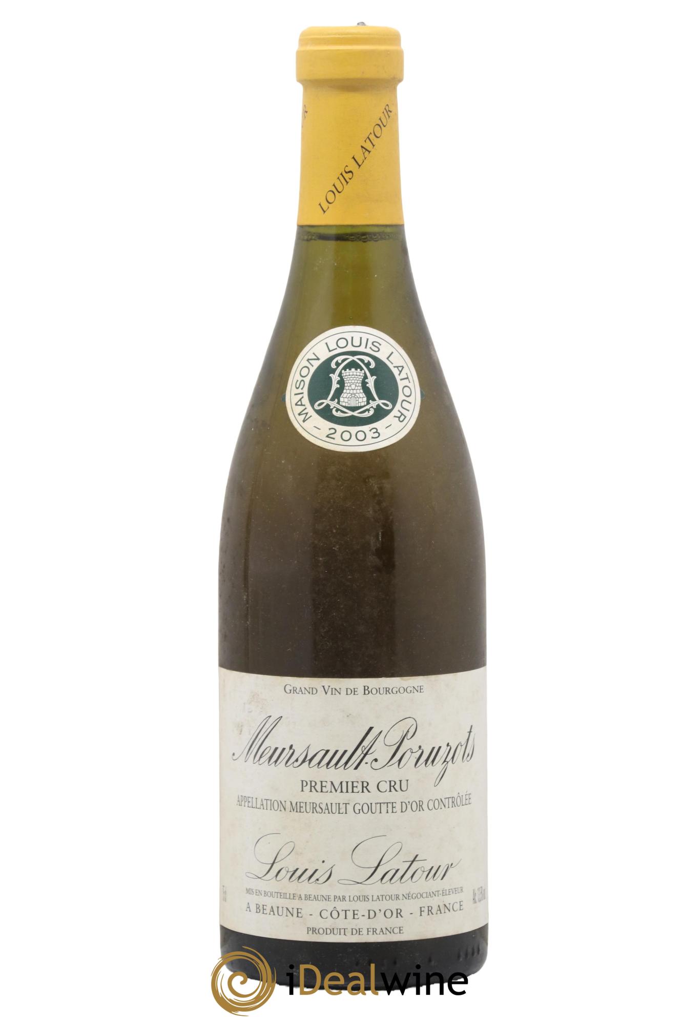 Meursault 1er Cru Poruzots Louis Latour 2003 - Lot de 1 bouteille - 0
