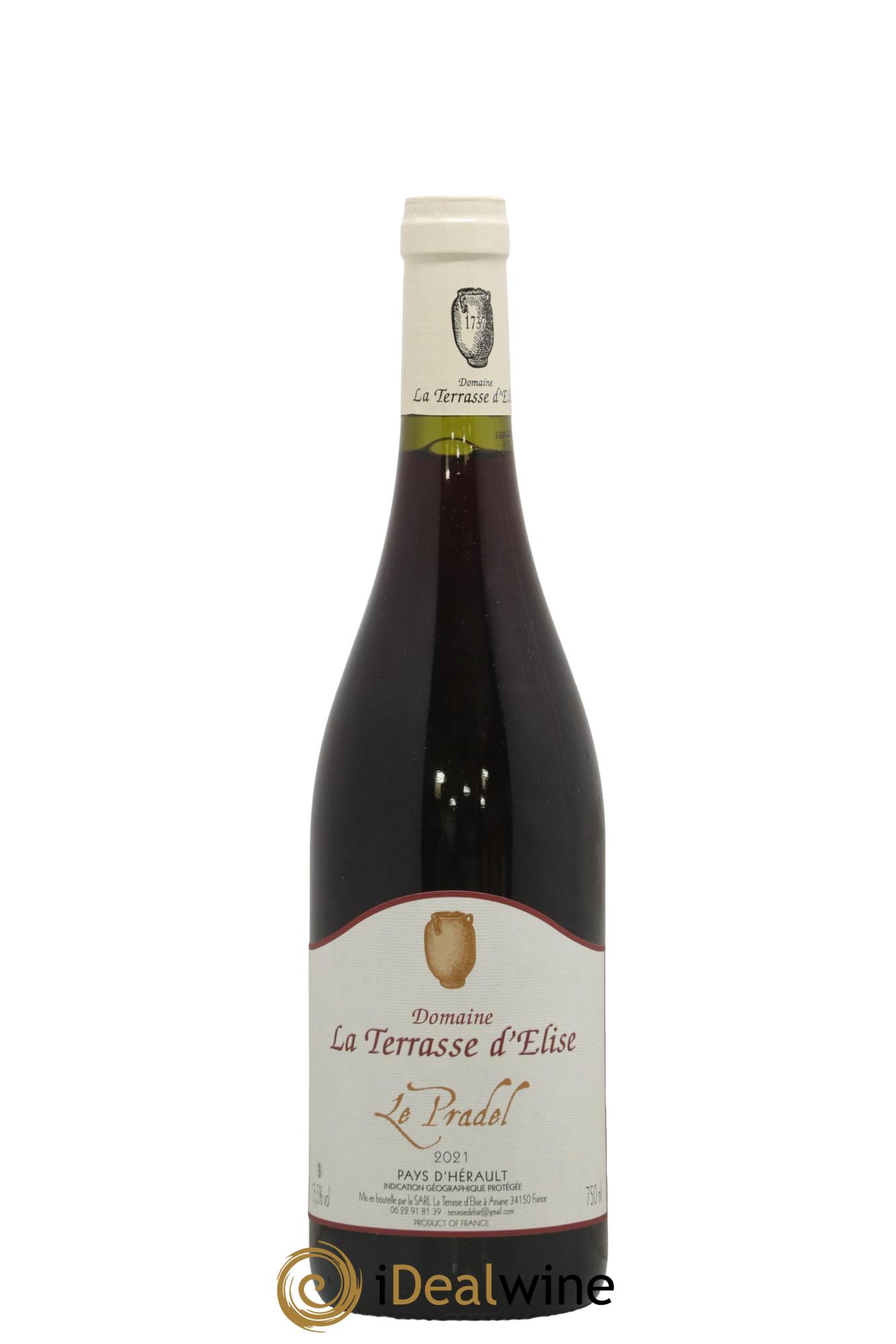 IGP Pays d'Hérault Le Pradel Terrasse d'Elise (Domaine de la) 2021 - Posten von 1 Flasche - 0