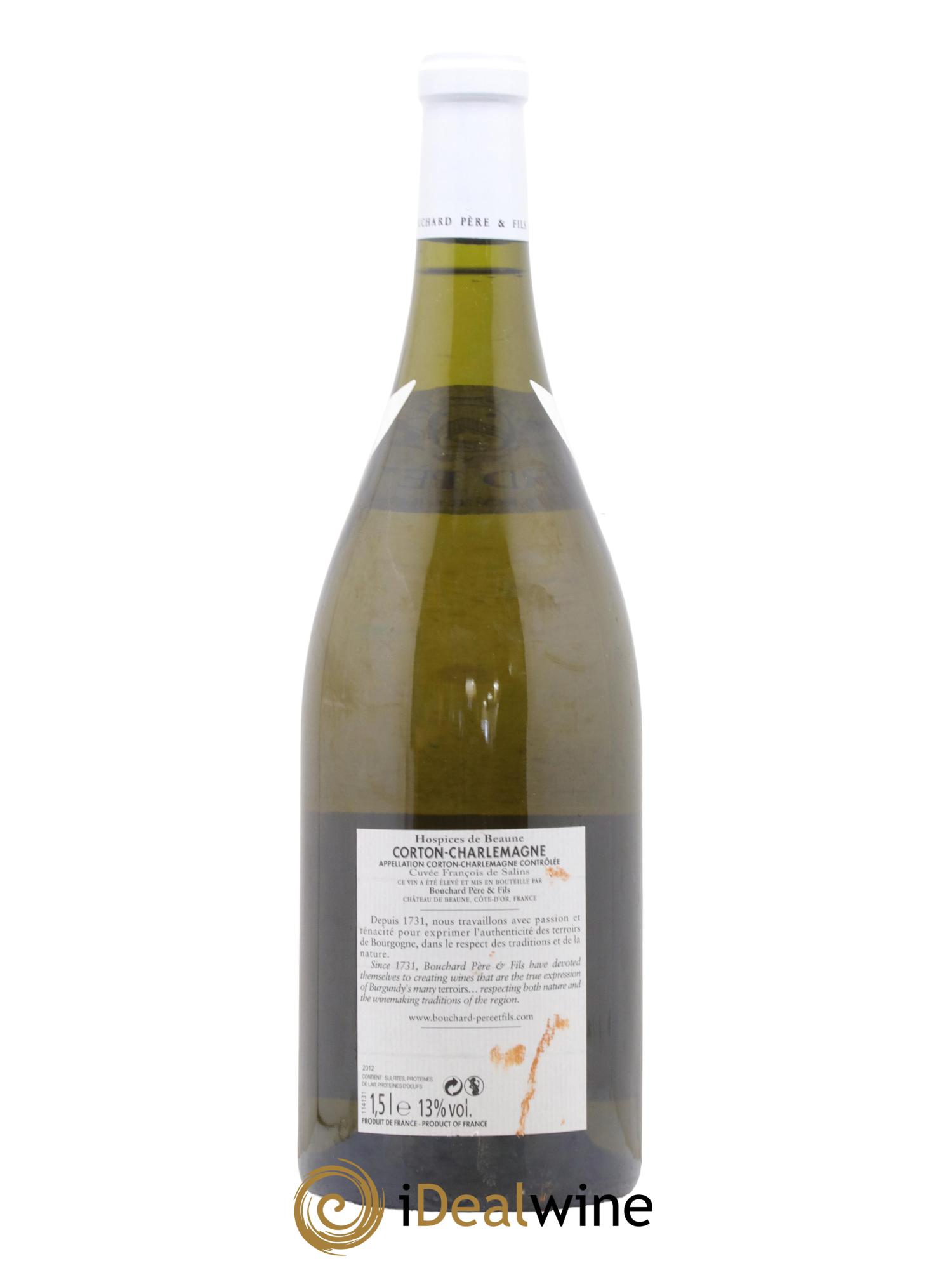 Corton-Charlemagne Grand Cru Cuvée François De Salins Hospices de Beaune Bouchard Père et Fils 2012 - Lot de 1 magnum - 1