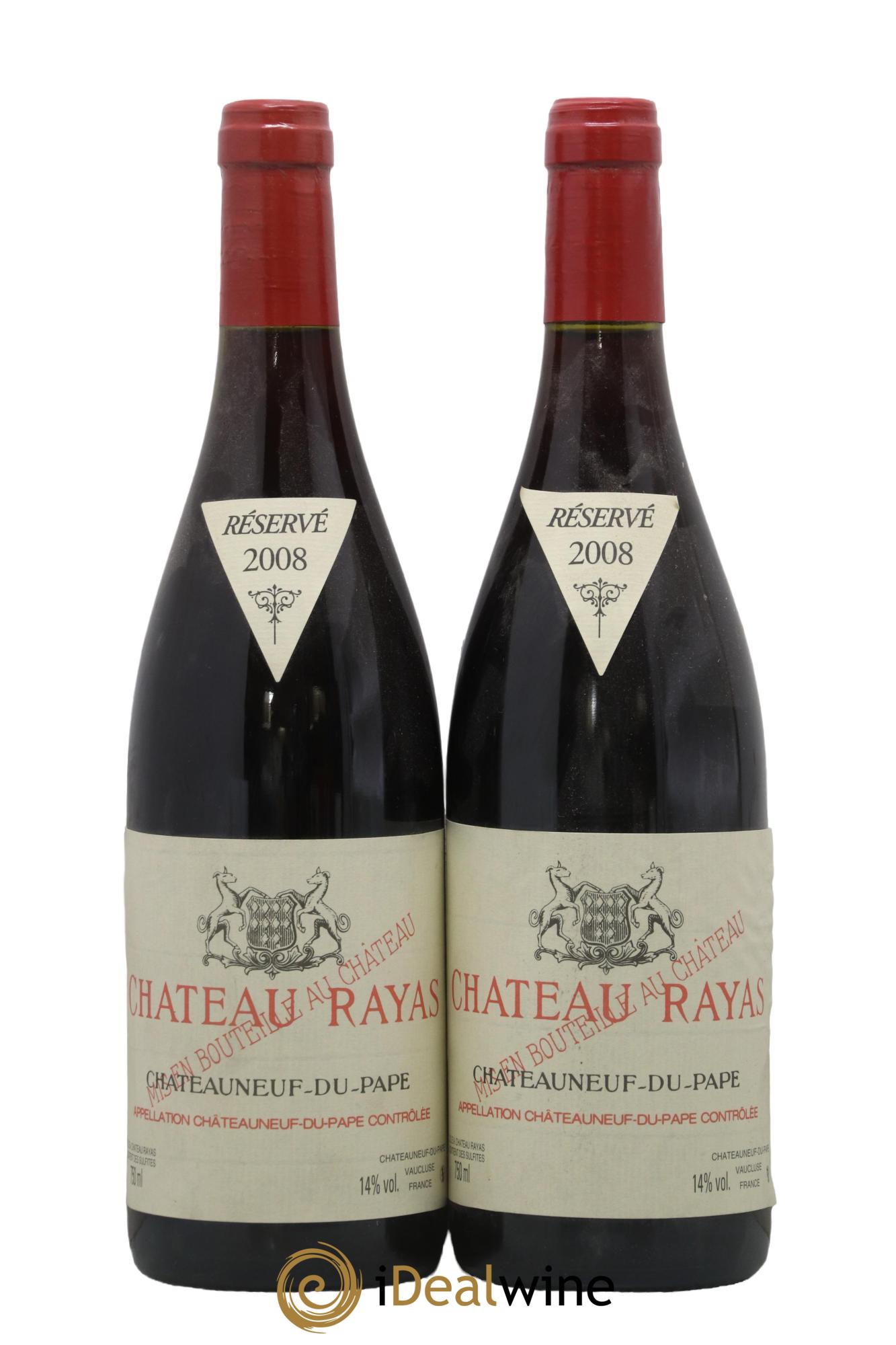 Châteauneuf-du-Pape Château Rayas Emmanuel Reynaud 2008 - Lot de 2 bouteilles - 0
