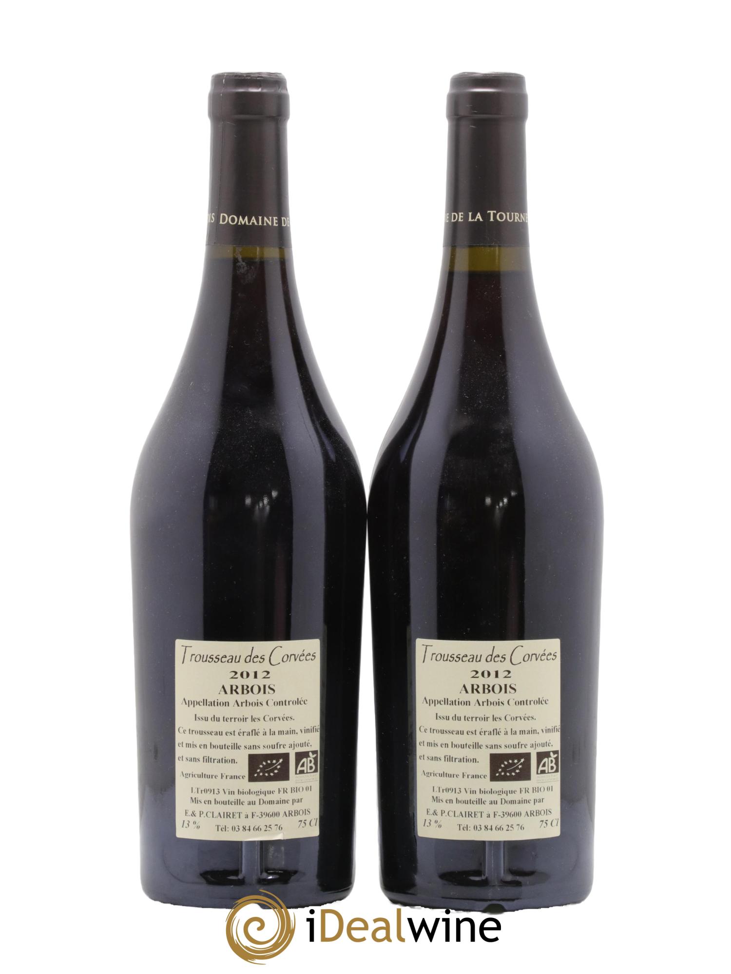 Arbois Trousseau des Corvées Domaine de la Tournelle 2012 - Lot de 2 bouteilles - 1