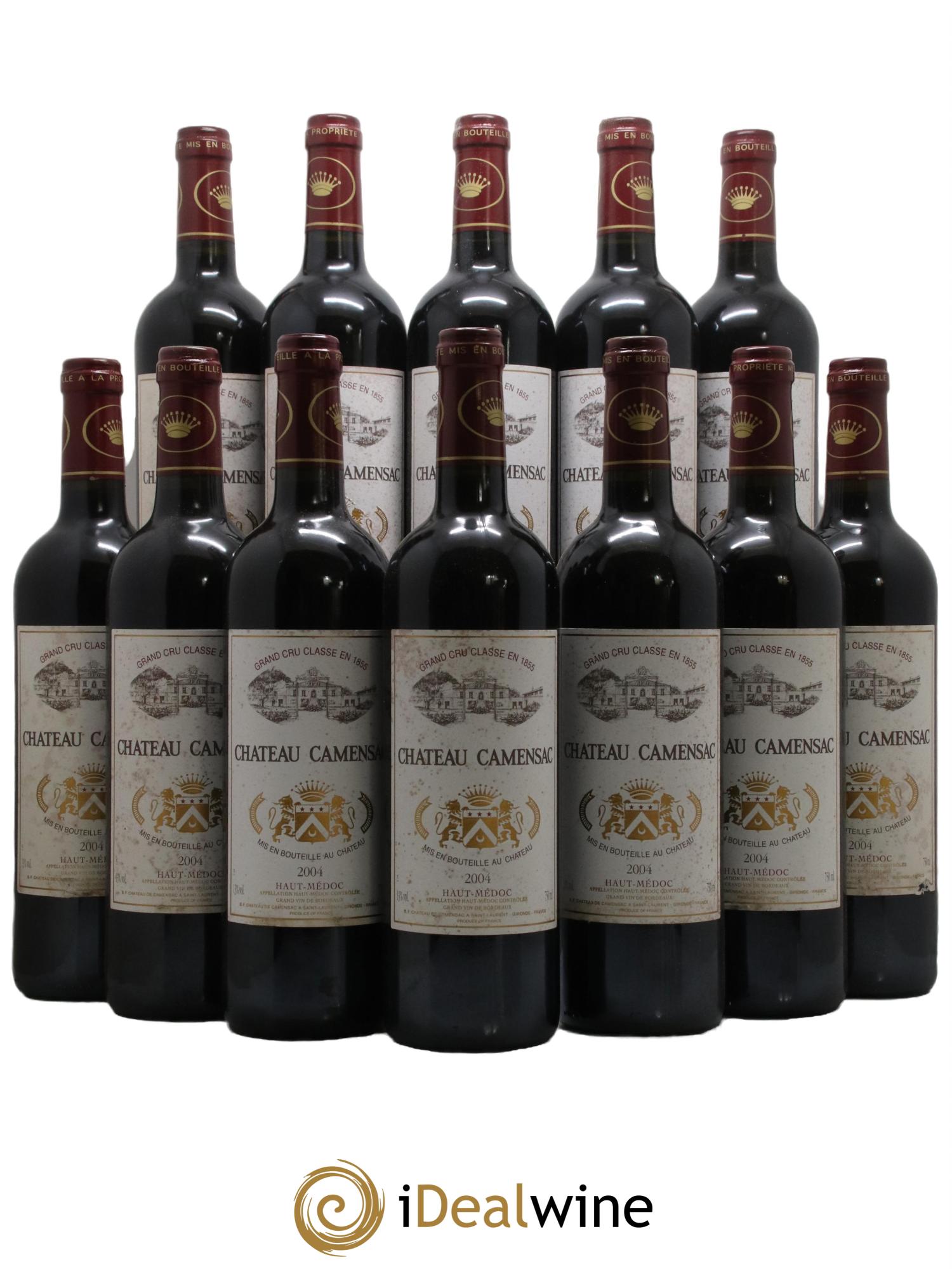 Château Camensac 5ème Grand Cru Classé 2004 - Lot de 12 bouteilles - 0