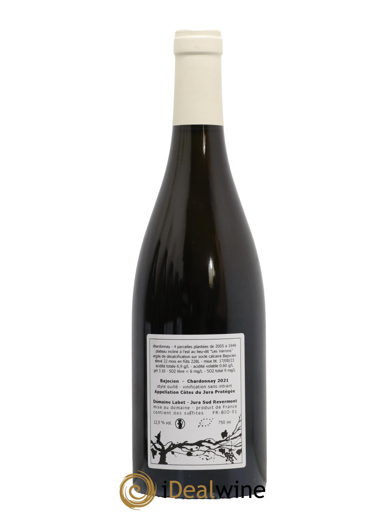 Côtes du Jura Chardonnay Bajocien Romain - Julien  - Charline Labet 2021 - Lot de 1 bouteille - 1