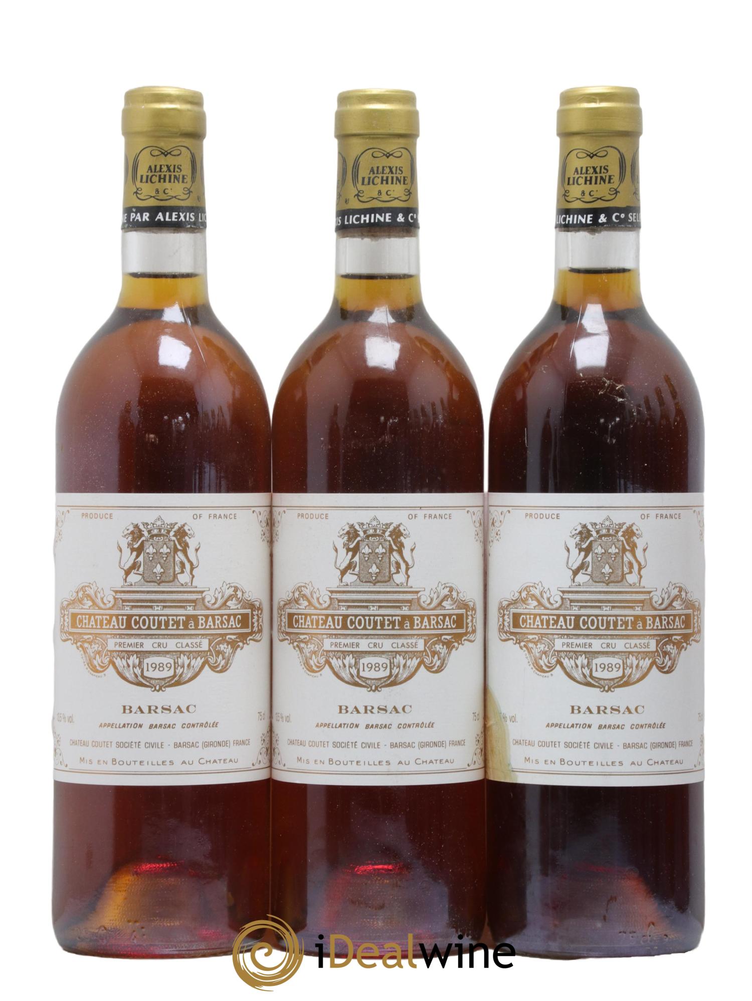 Château Coutet 1er Grand Cru Classé  1989 - Lotto di 12 bottiglie - 1