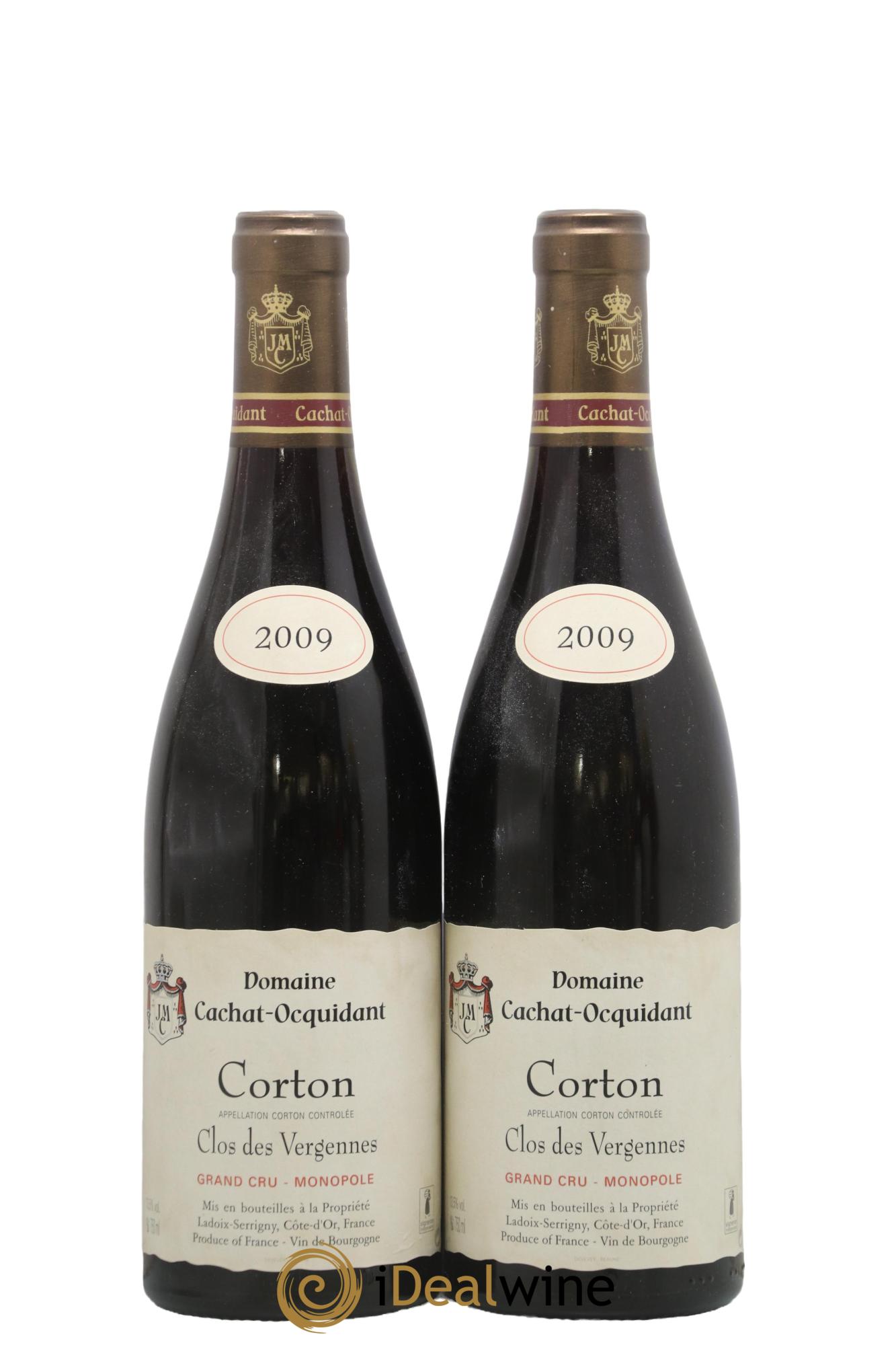Corton Grand Cru Clos des Vergennes Cachat-Ocquidant 2009 - Lot de 2 bouteilles - 0