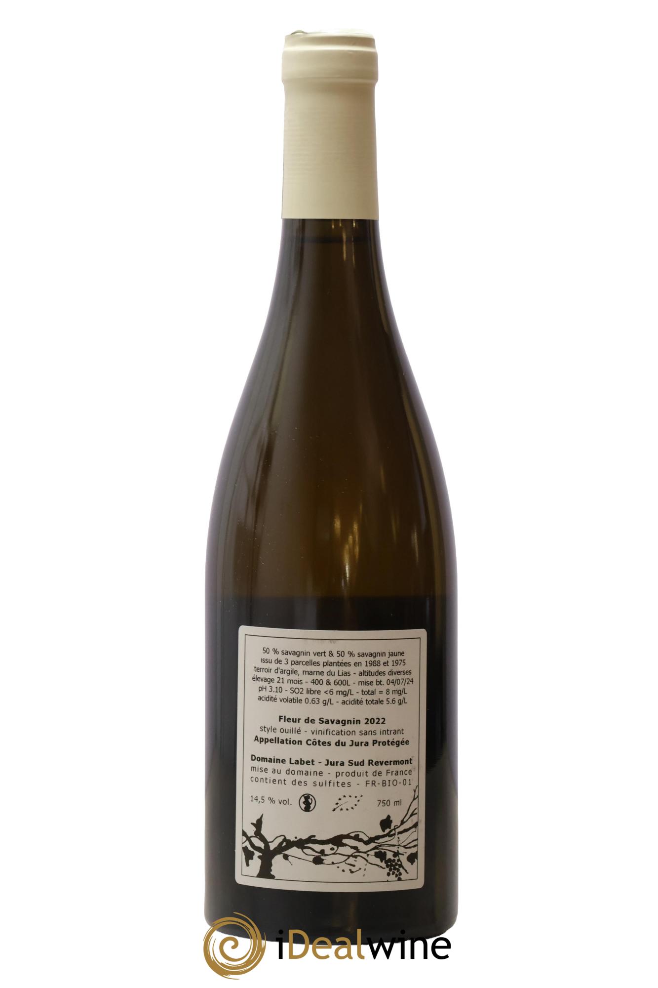 Côtes du Jura Fleur de Savagnin Romain - Julien - Charline Labet 2022 - Lot de 1 bouteille - 1
