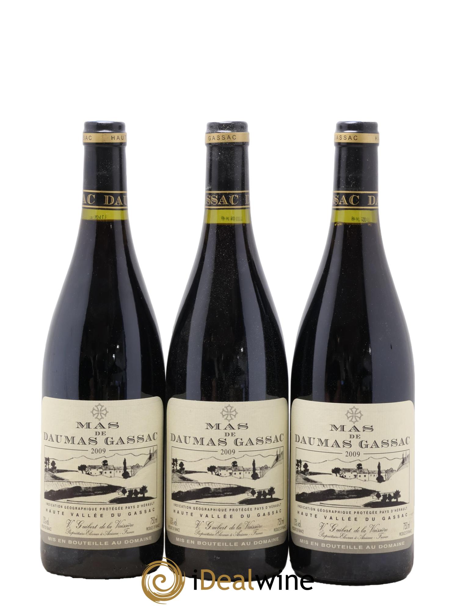 IGP St Guilhem-le-Désert - Cité d'Aniane Mas Daumas Gassac Famille Guibert de La Vaissière  2009 - Lot of 6 bottles - 2