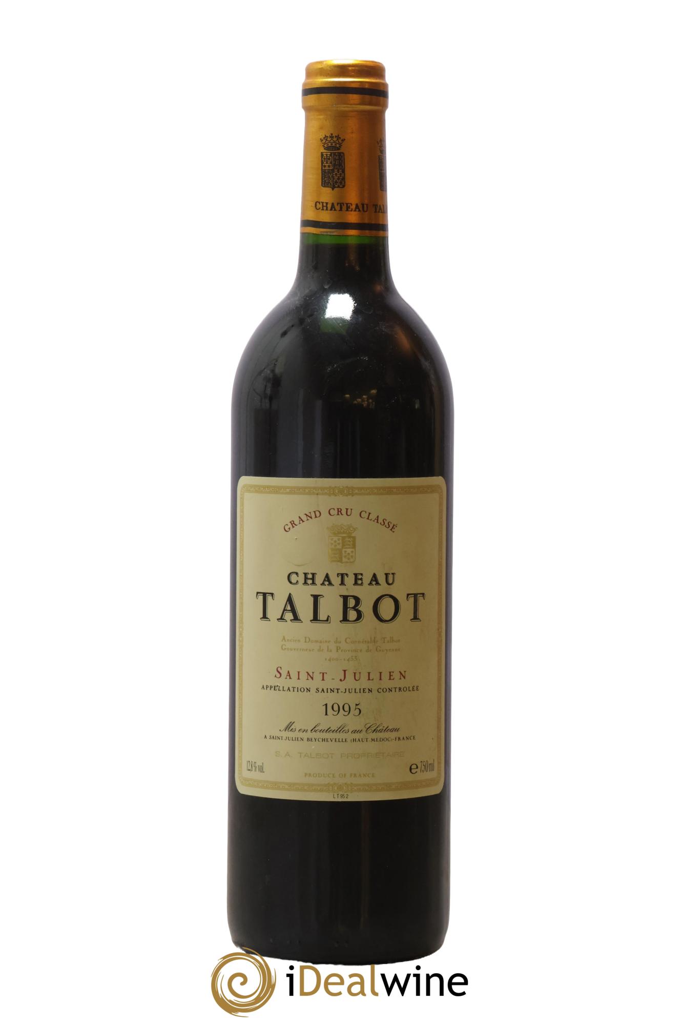 Château Talbot 4ème Grand Cru Classé 1995 - Lot of 1 bottle - 0