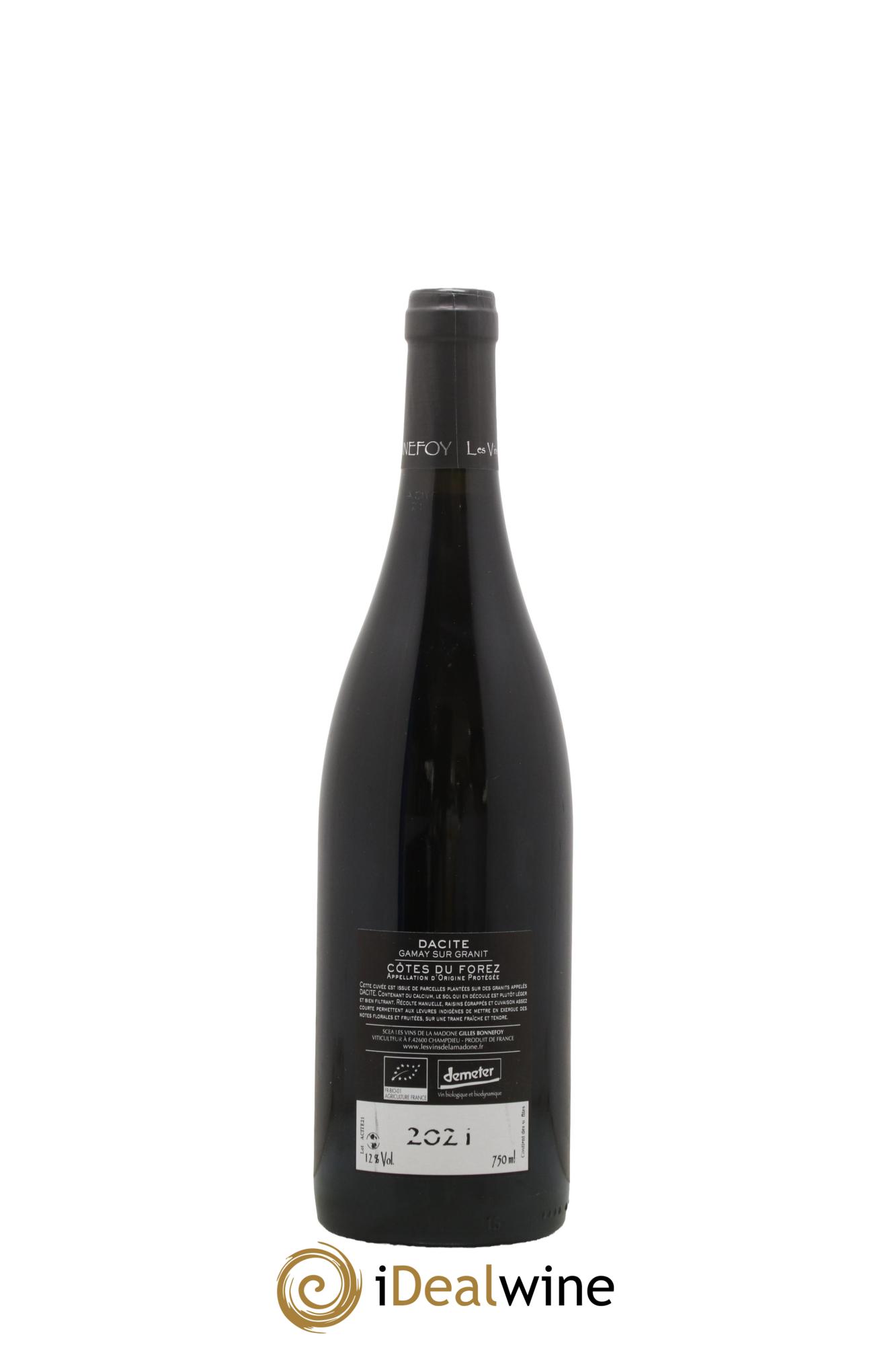 Côtes-du-Forez Dacite Les Vins de la Madone Gilles Bonnefoy 2021 - Lotto di 1 bottiglia - 1