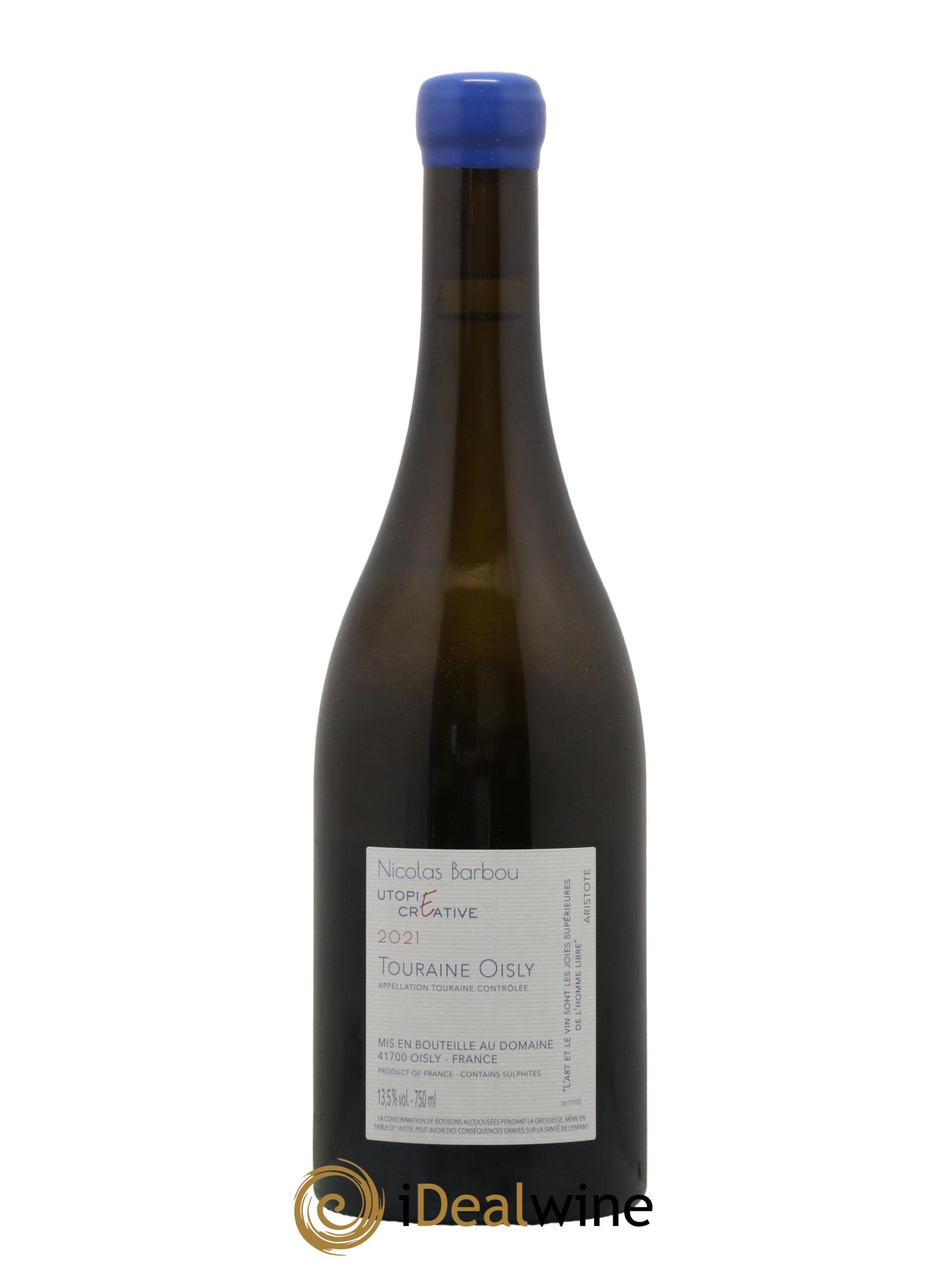 Touraine-Oisly Utopie Créative Nicolas Barbou 2021 - Lot de 1 bouteille - 1