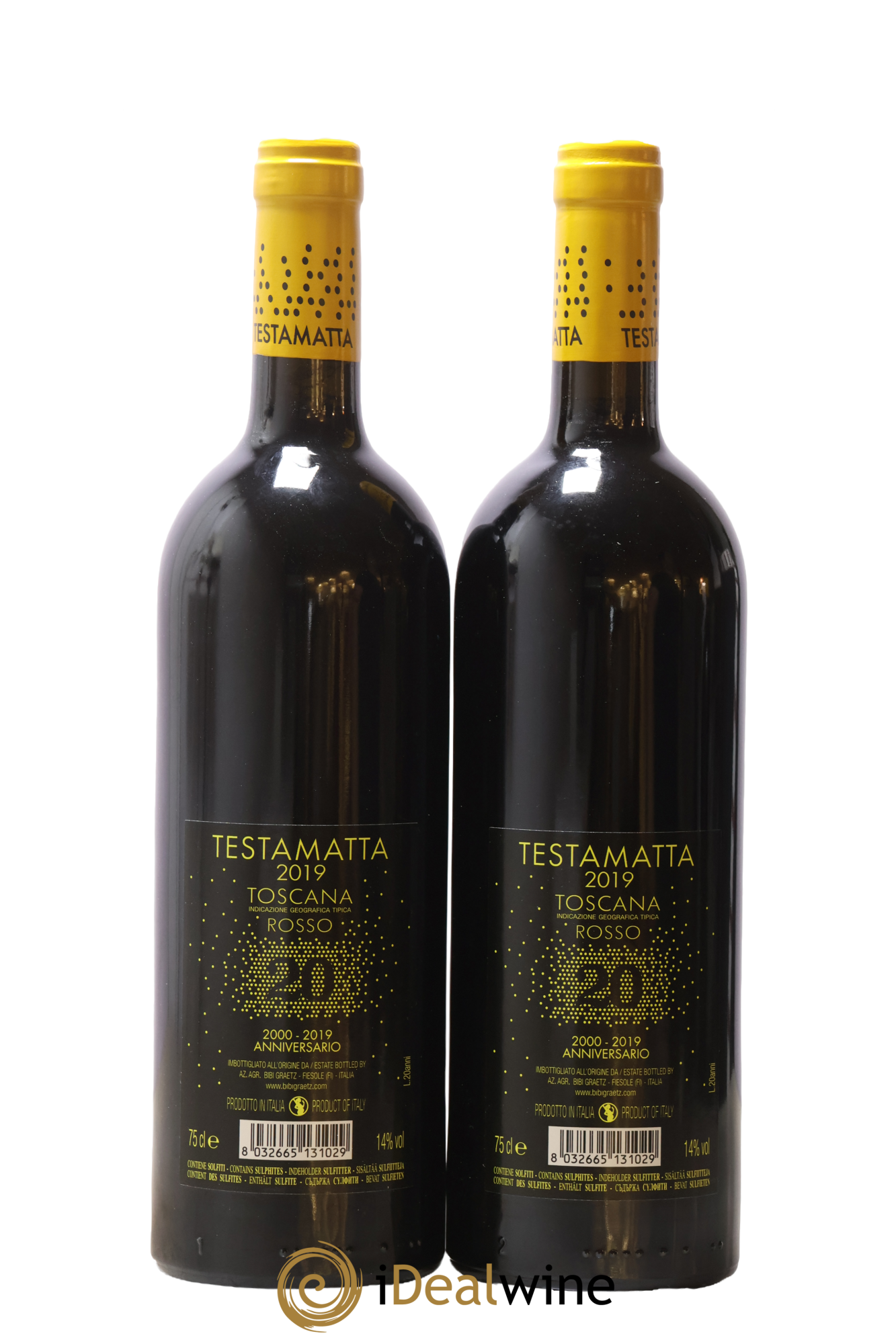 Toscana IGT Testamatta Bibi Graetz 2019 - Lot de 2 bouteilles - 1