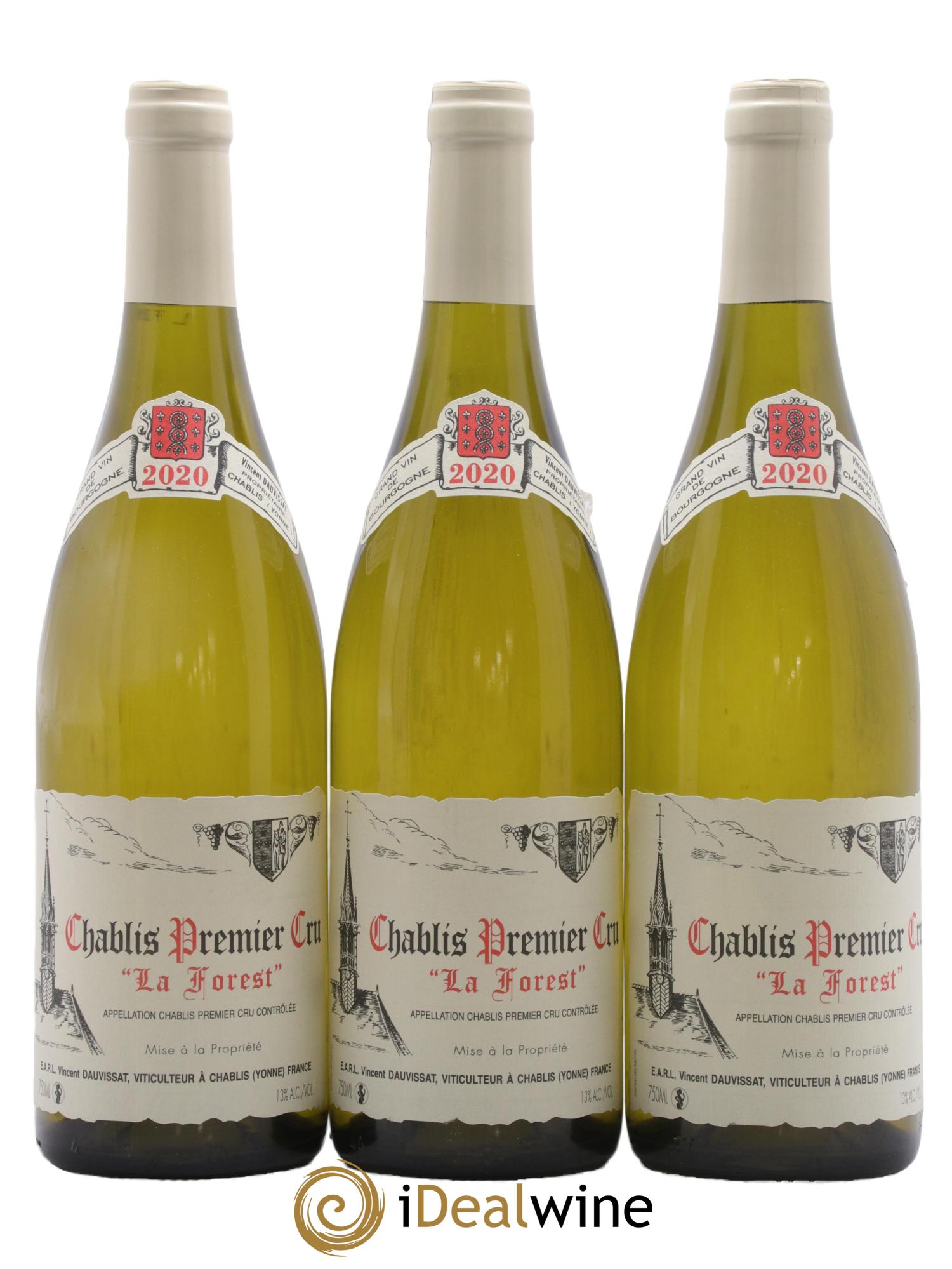 Chablis 1er Cru La Forest Vincent Dauvissat (Domaine) 2020 - Lotto di 3 bottiglie - 0