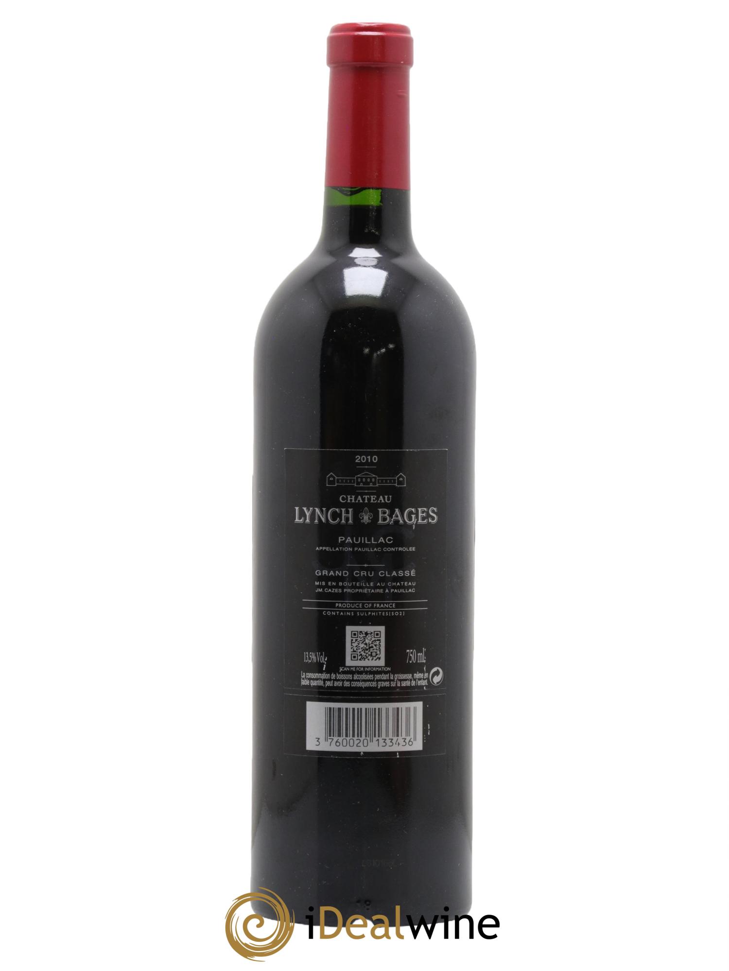 Château Lynch Bages 5ème Grand Cru Classé 2010 - Lot de 1 bouteille - 1