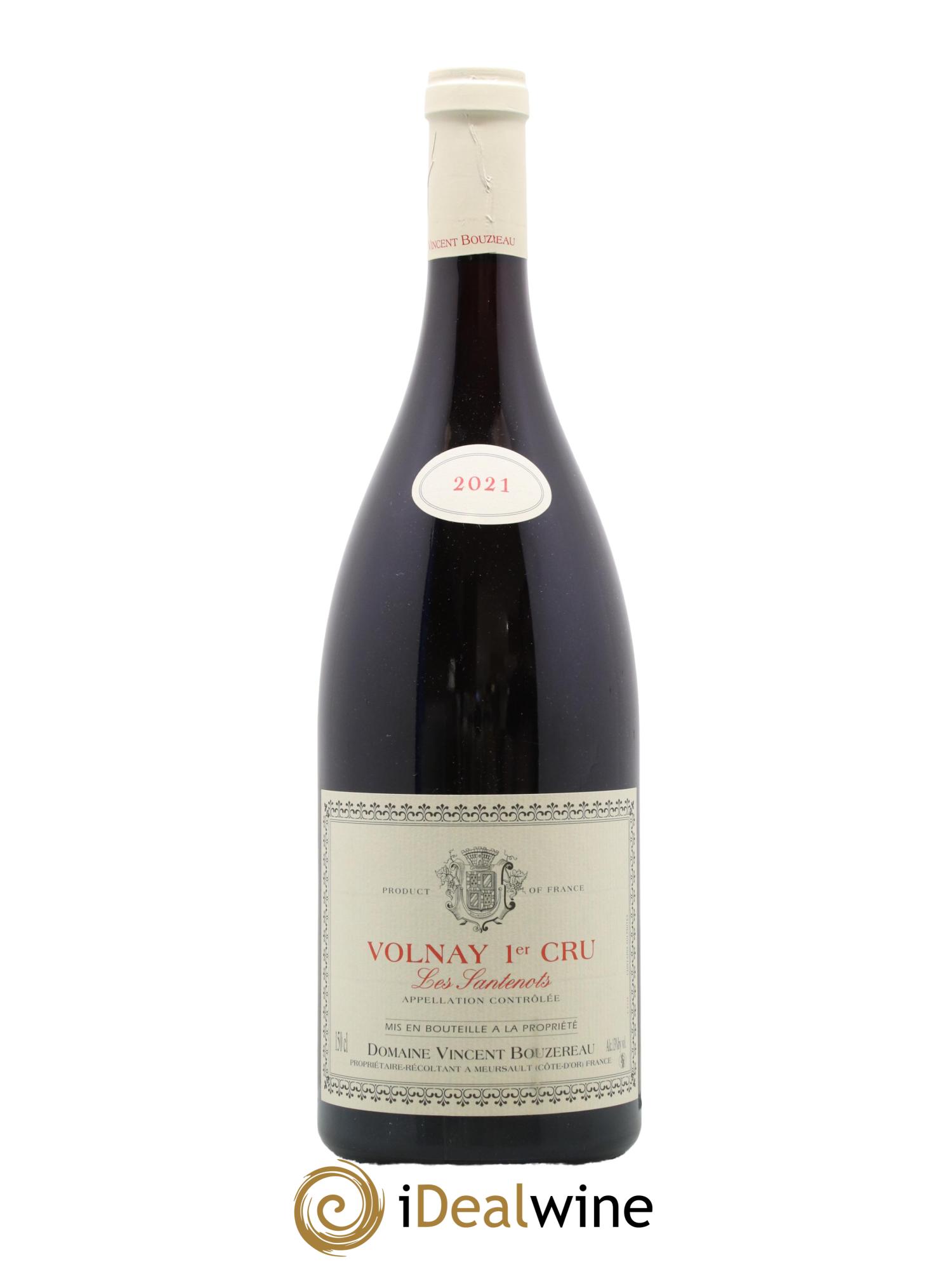 Volnay 1er Cru Santenots Vincent Bouzereau (Domaine) 2021 - Lot de 1 magnum - 0
