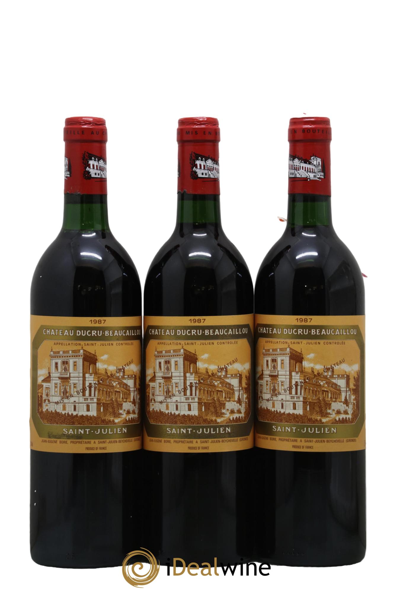 Château Ducru Beaucaillou 2ème Grand Cru Classé 1987 - Posten von 3 Flaschen - 0