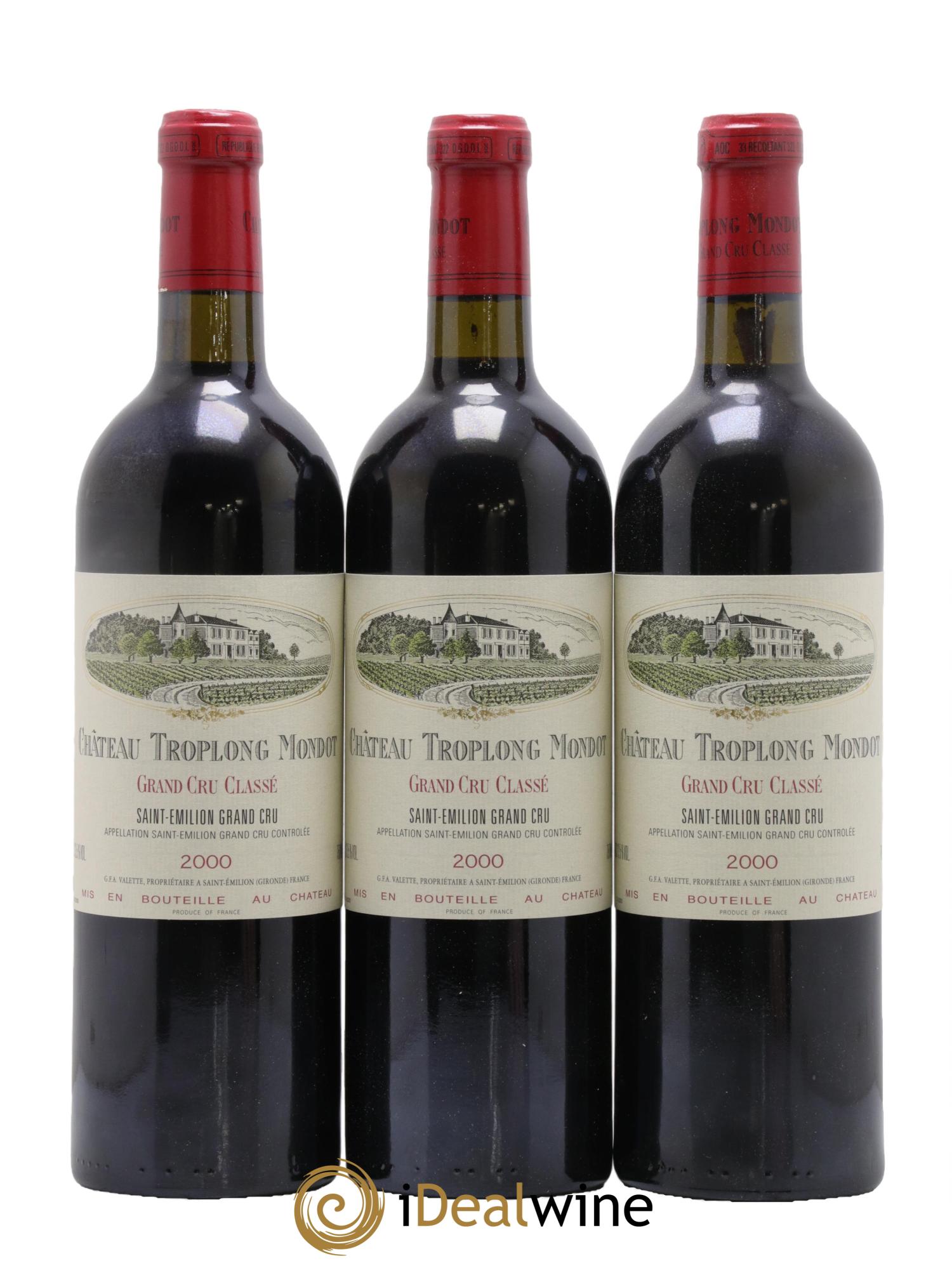 Château Troplong Mondot 1er Grand Cru Classé B 2000 - Lot de 6 bouteilles - 2
