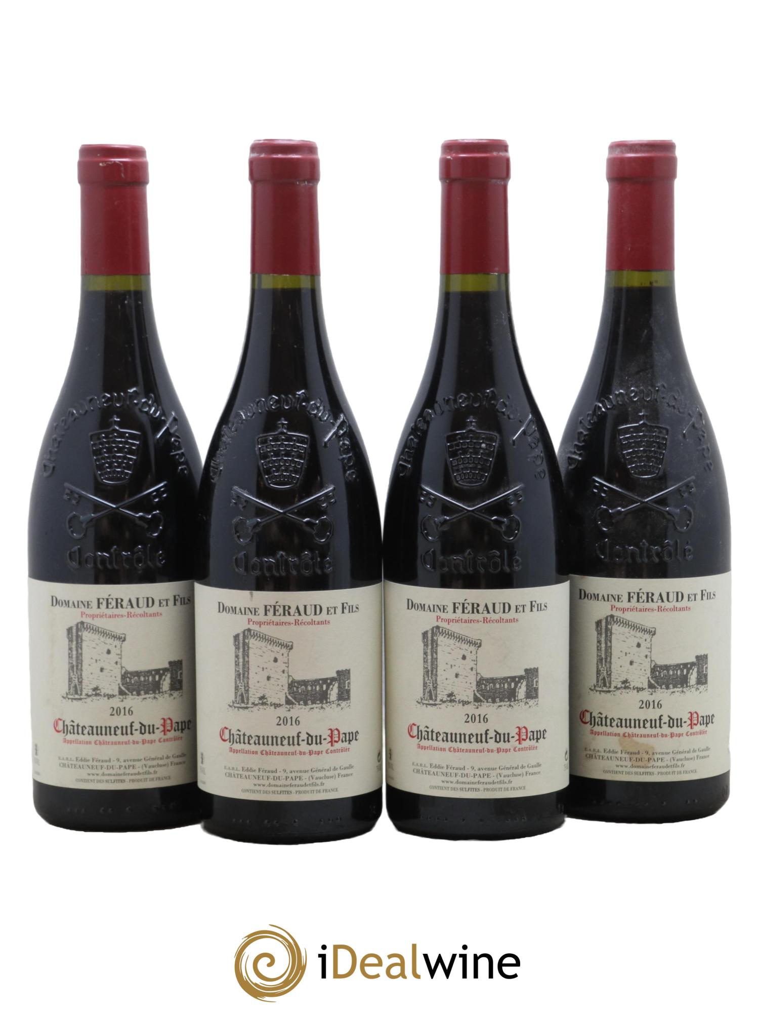 Châteauneuf-du-Pape Eddie Féraud 2016 - Lot de 4 bouteilles - 0