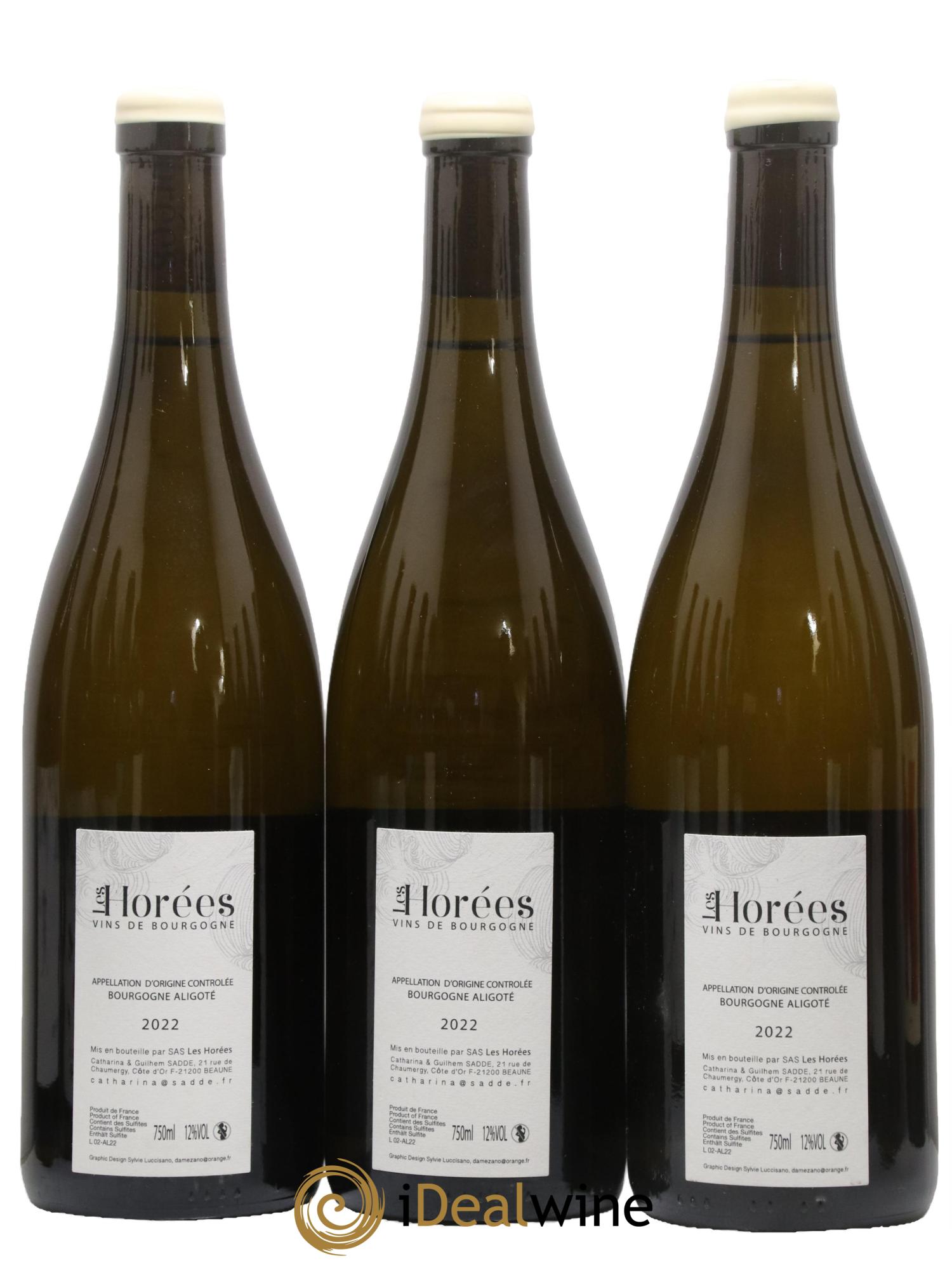 Bourgogne Aligoté En Coulezain Les Horées 2022 - Lot de 3 bouteilles - 1