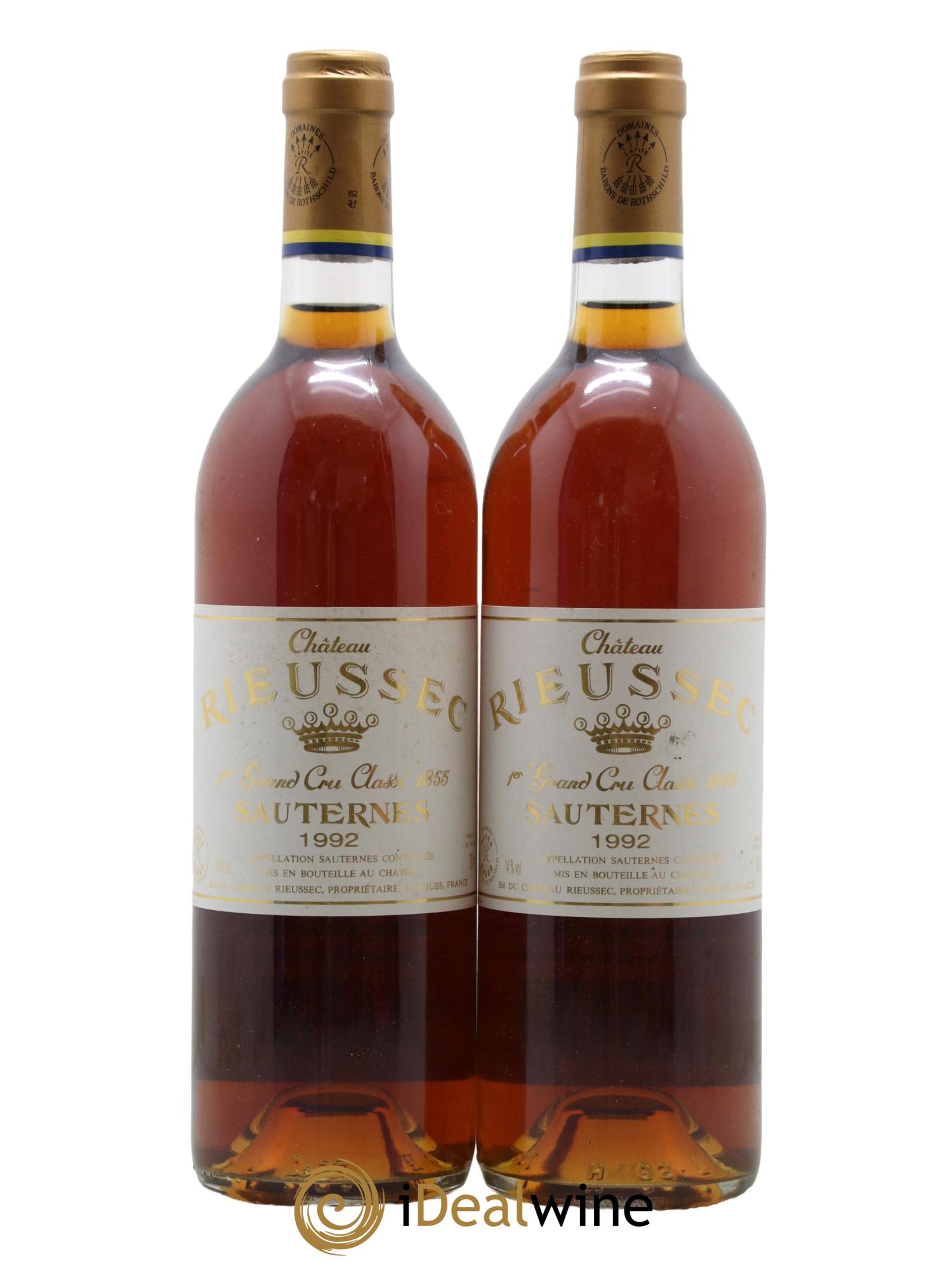 Château Rieussec 1er Grand Cru Classé 1992 - Lotto di 2 bottiglie - 0