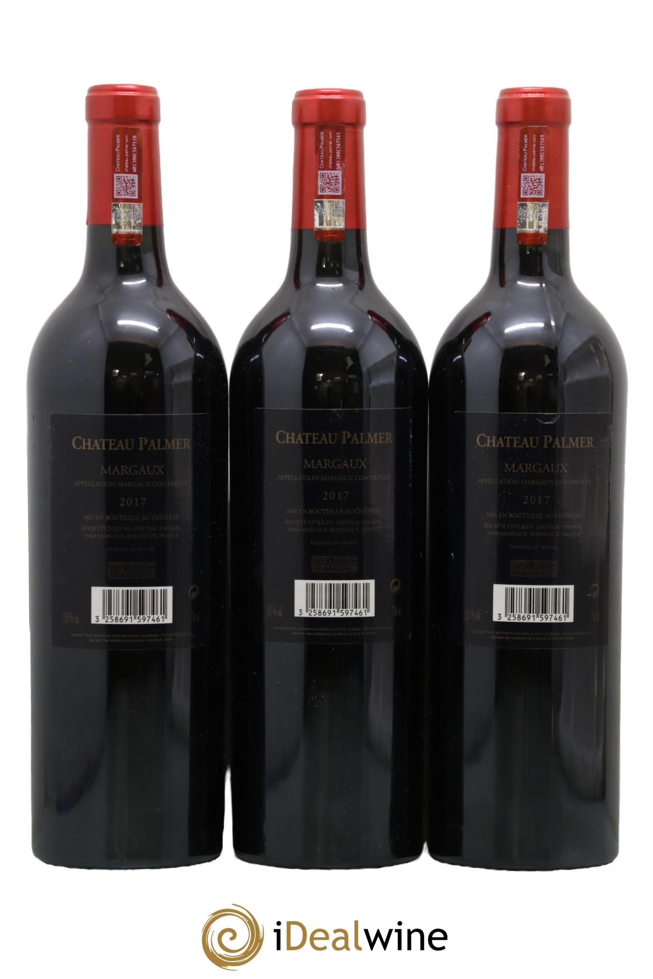 Château Palmer 3ème Grand Cru Classé 2017 - Lot of 3 bottles - 1