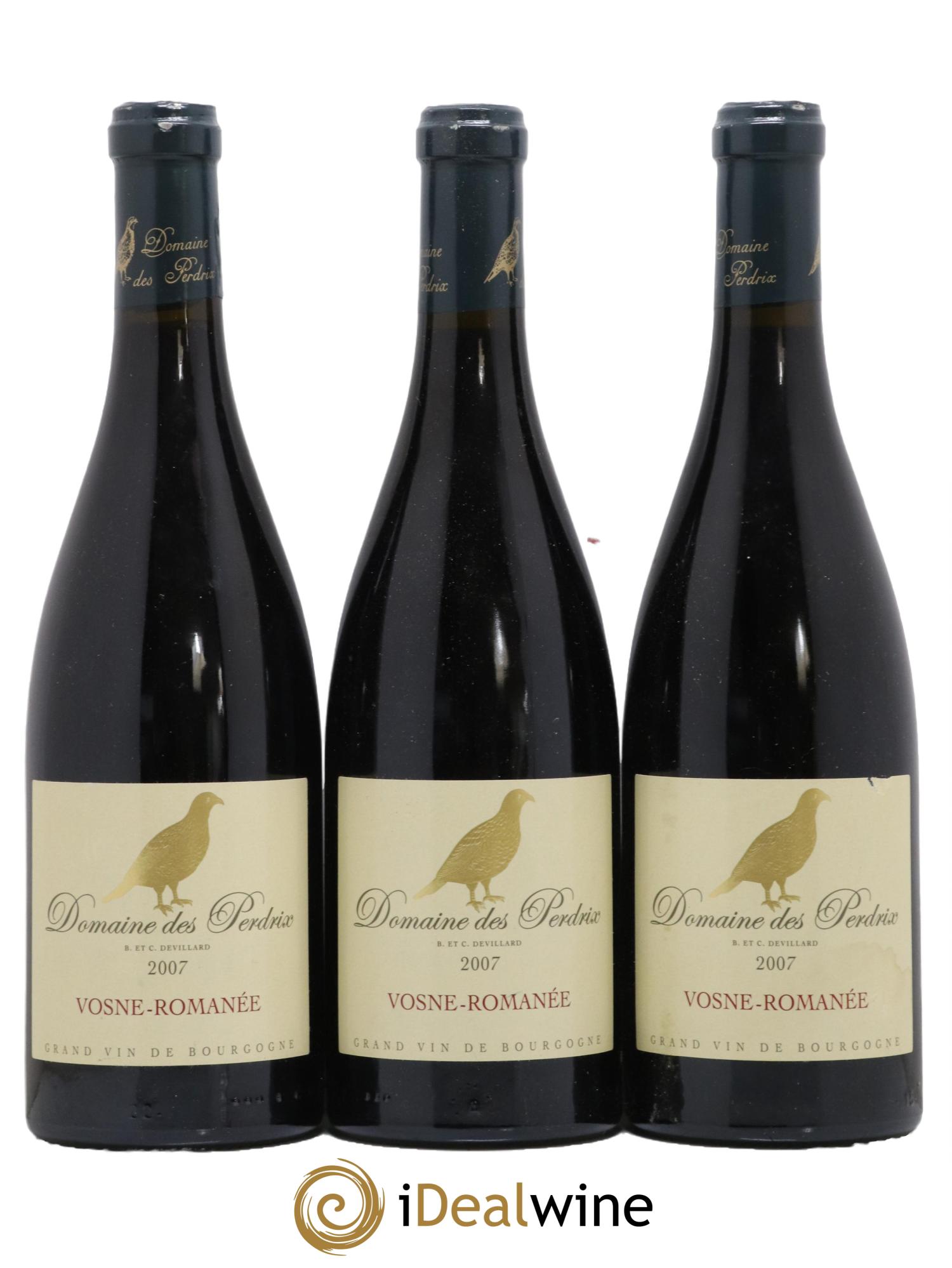 Vosne-Romanée Perdrix (Domaine des) 2007 - Lot de 3 bouteilles - 0