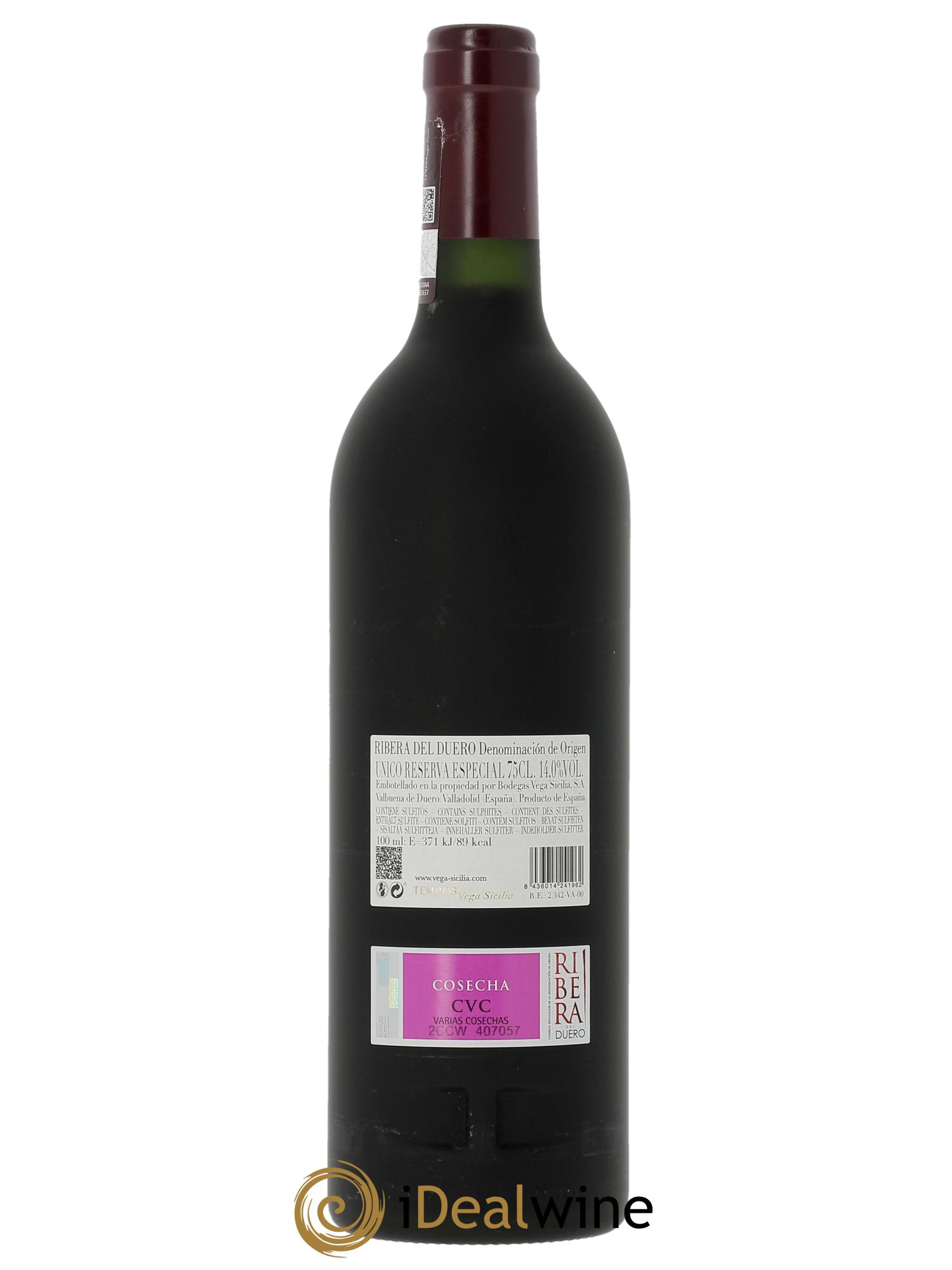 Ribera Del Duero DO Vega Sicilia Unico Reserva Especial 2024 Famille Alvarez (CBO à partir de 3 bts) - Lot de 1 bouteille - 1