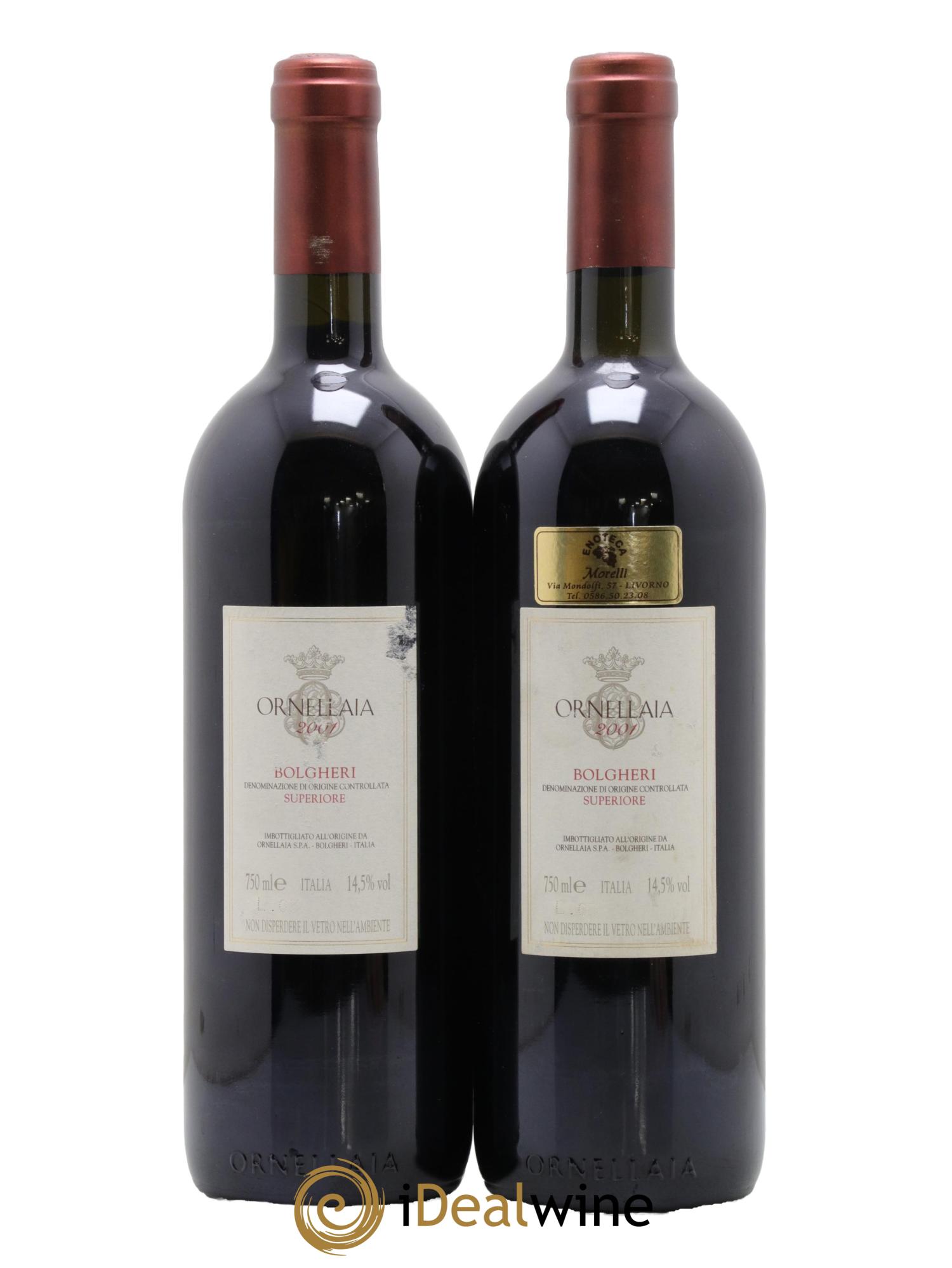 Bolgheri DOC Superiore Ornellaia Tenuta Dell'Ornellaia - Frescobaldi 2001 - Posten von 2 Flaschen - 1