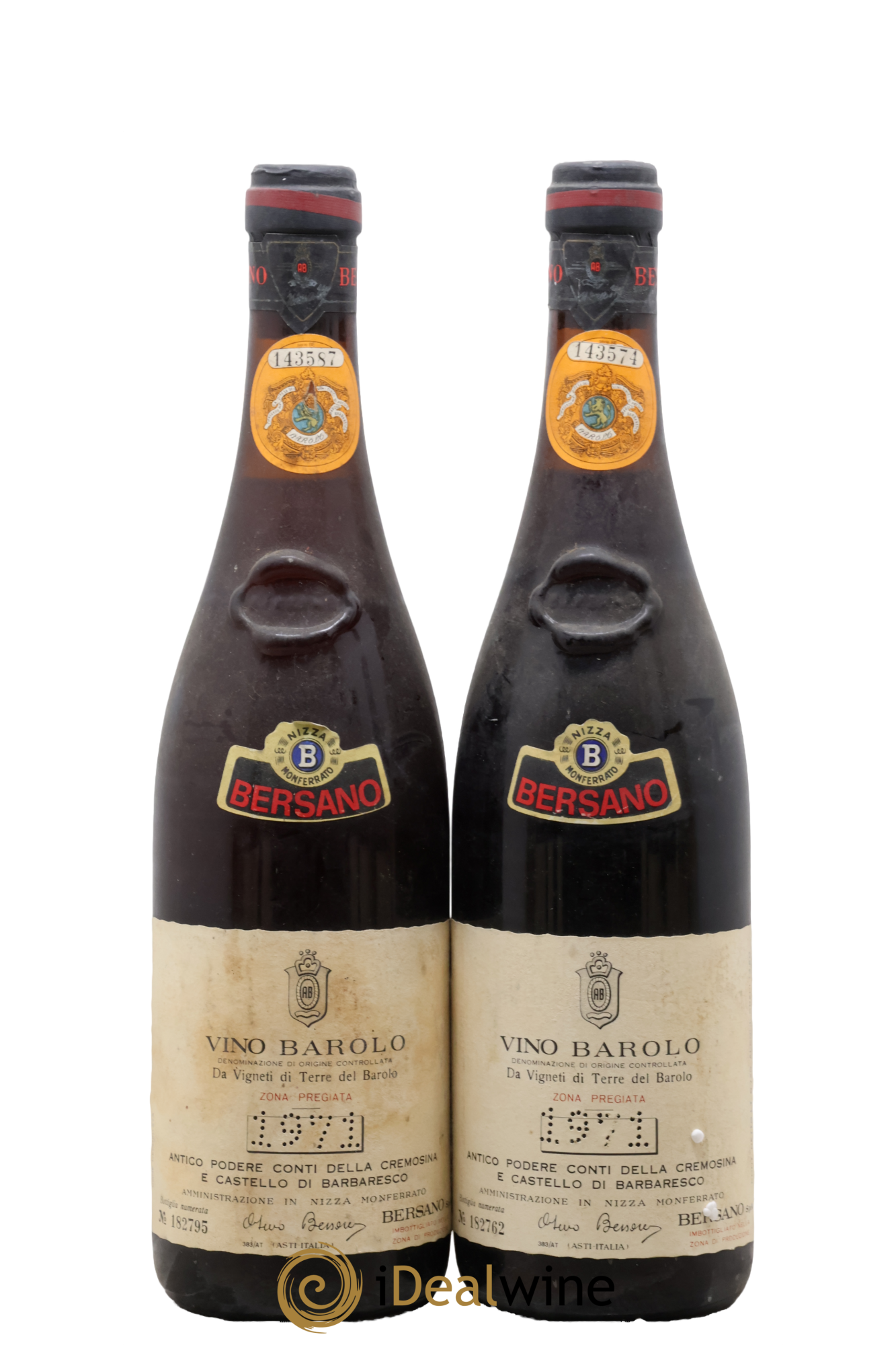 Barolo Bersano 1971 - Lot de 2 bouteilles - 0