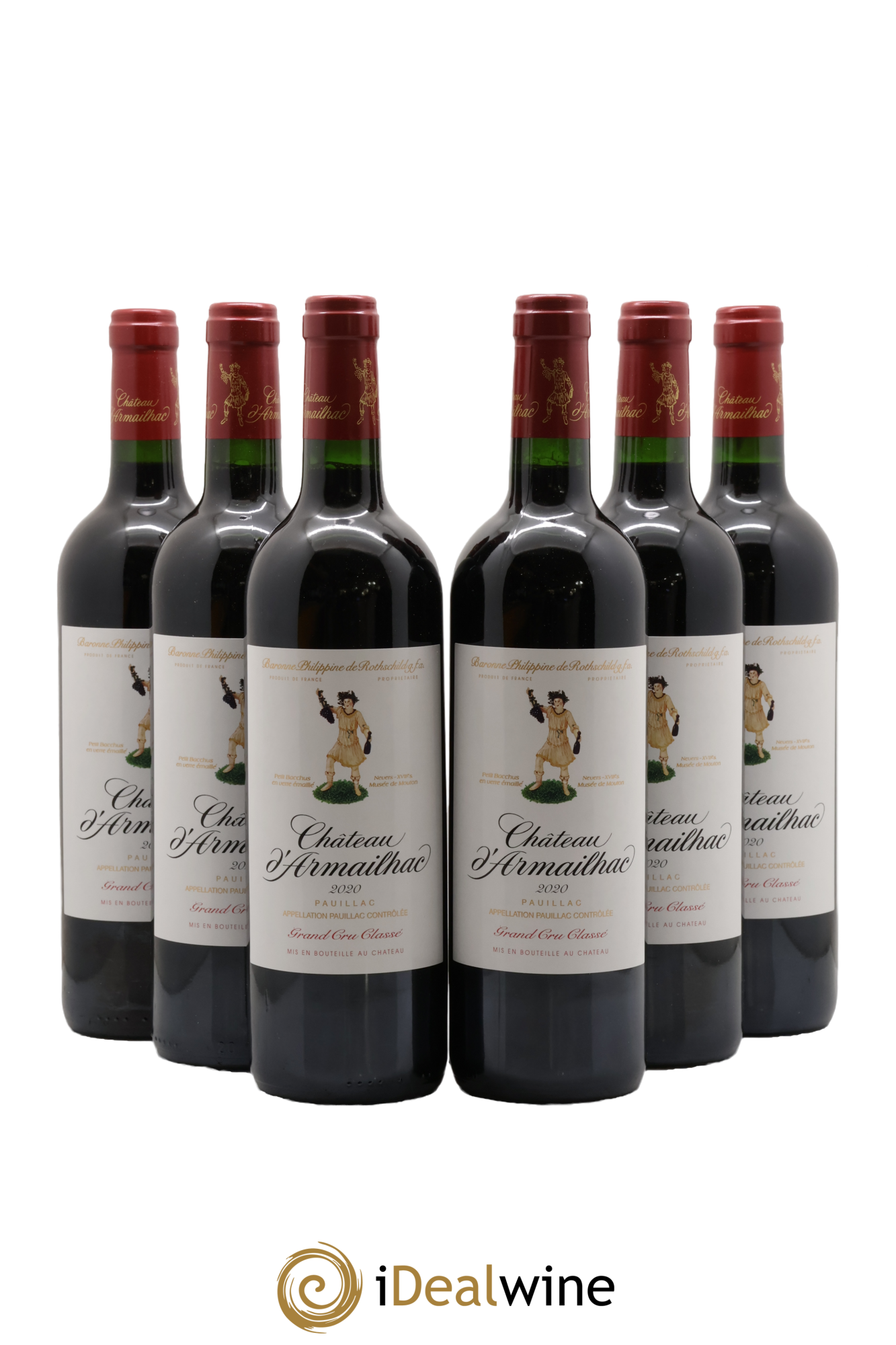 Château d' Armailhac - Mouton Baron(ne) Philippe 5ème Grand Cru Classé 2020 - Lot of 6 bottles - 0