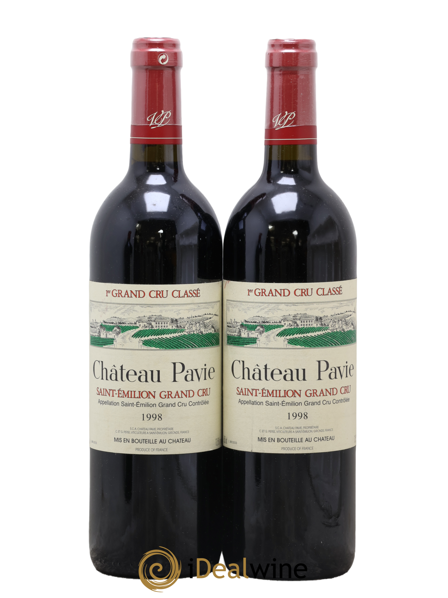 Château Pavie 1er Grand Cru Classé A 1998 - Lot de 2 bouteilles - 0