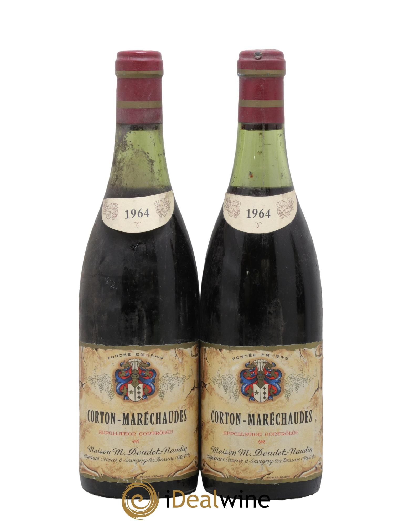 Corton Grand Cru Les Maréchaudes Doudet-Naudin 1964 - Lotto di 2 bottiglie - 0