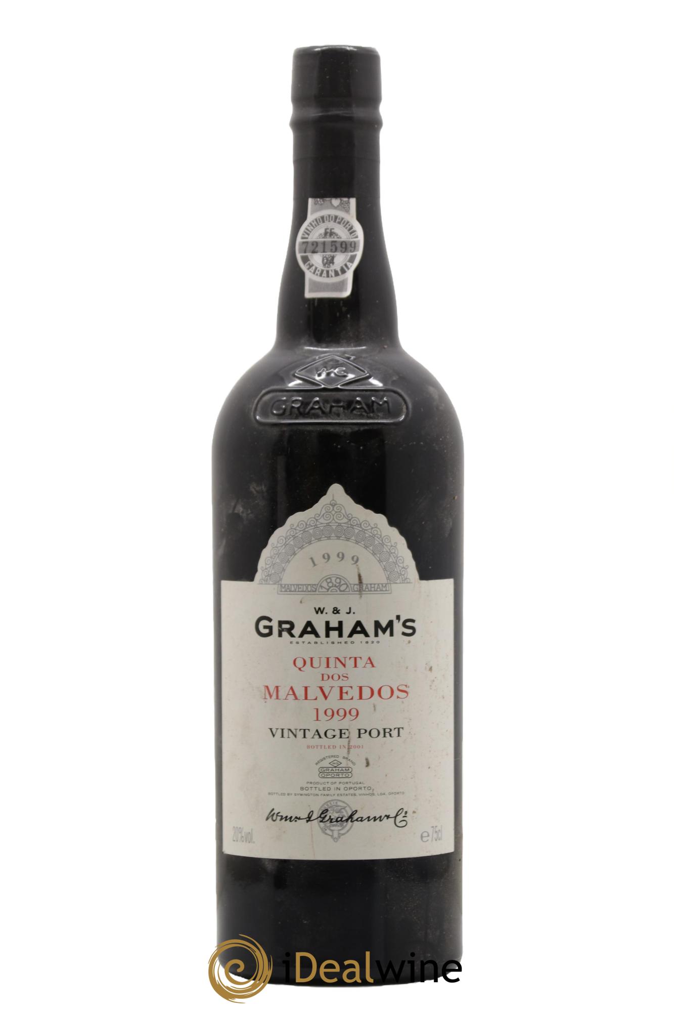 Porto Quinta Dos Malvedos Vintage Graham's 1999 - Lot de 1 bouteille - 0
