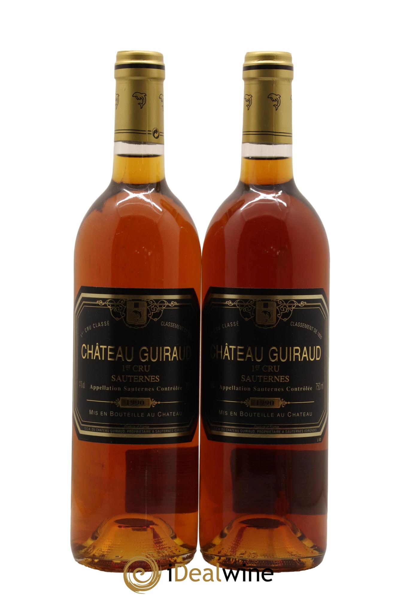 Château Guiraud 1er Grand Cru Classé 1990 - Lotto di 2 bottiglie - 0