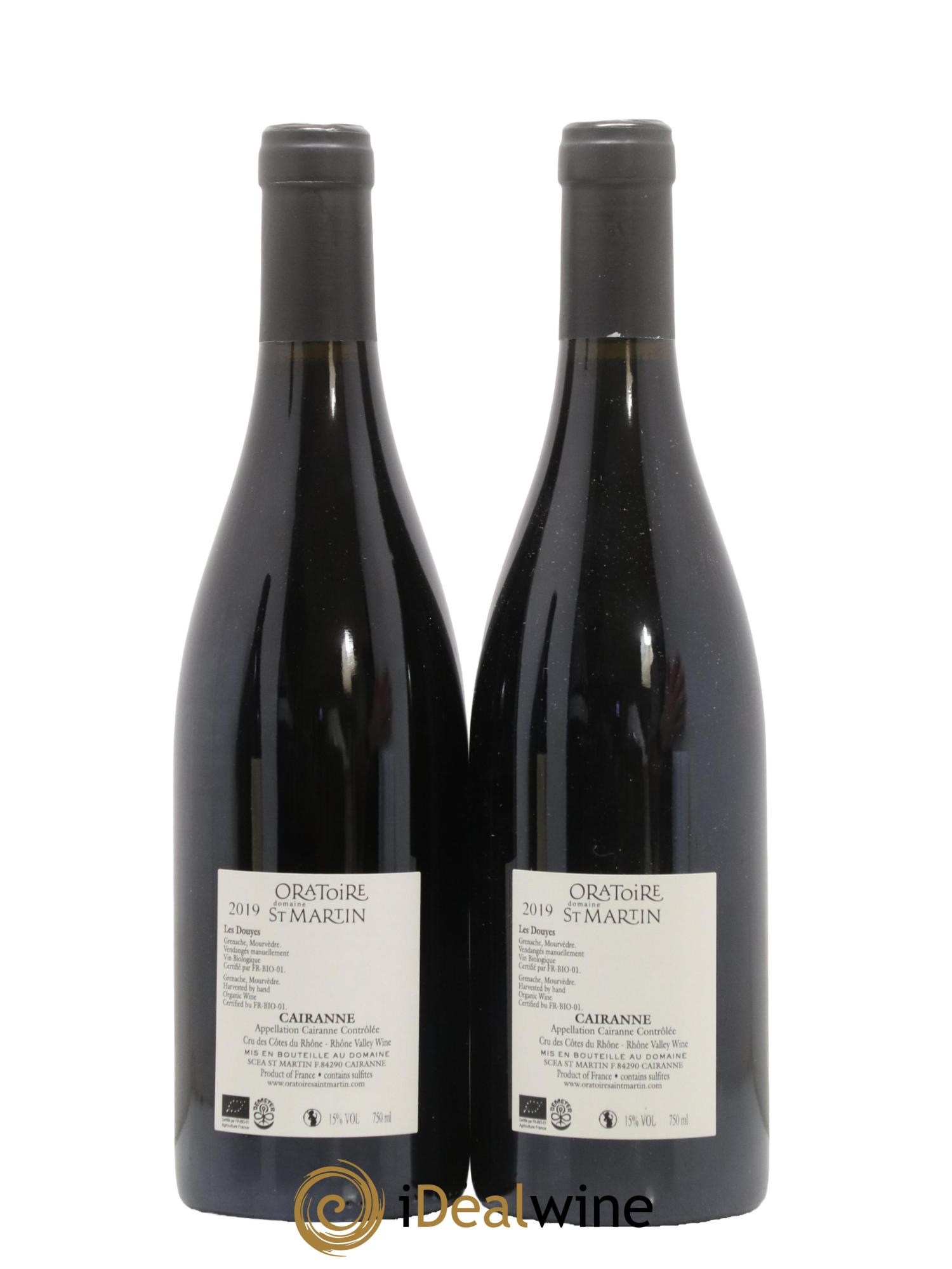 Cairanne Les Douyes Oratoire Saint-Martin - Frédéric et François Alary 2019 - Lot de 2 bouteilles - 1