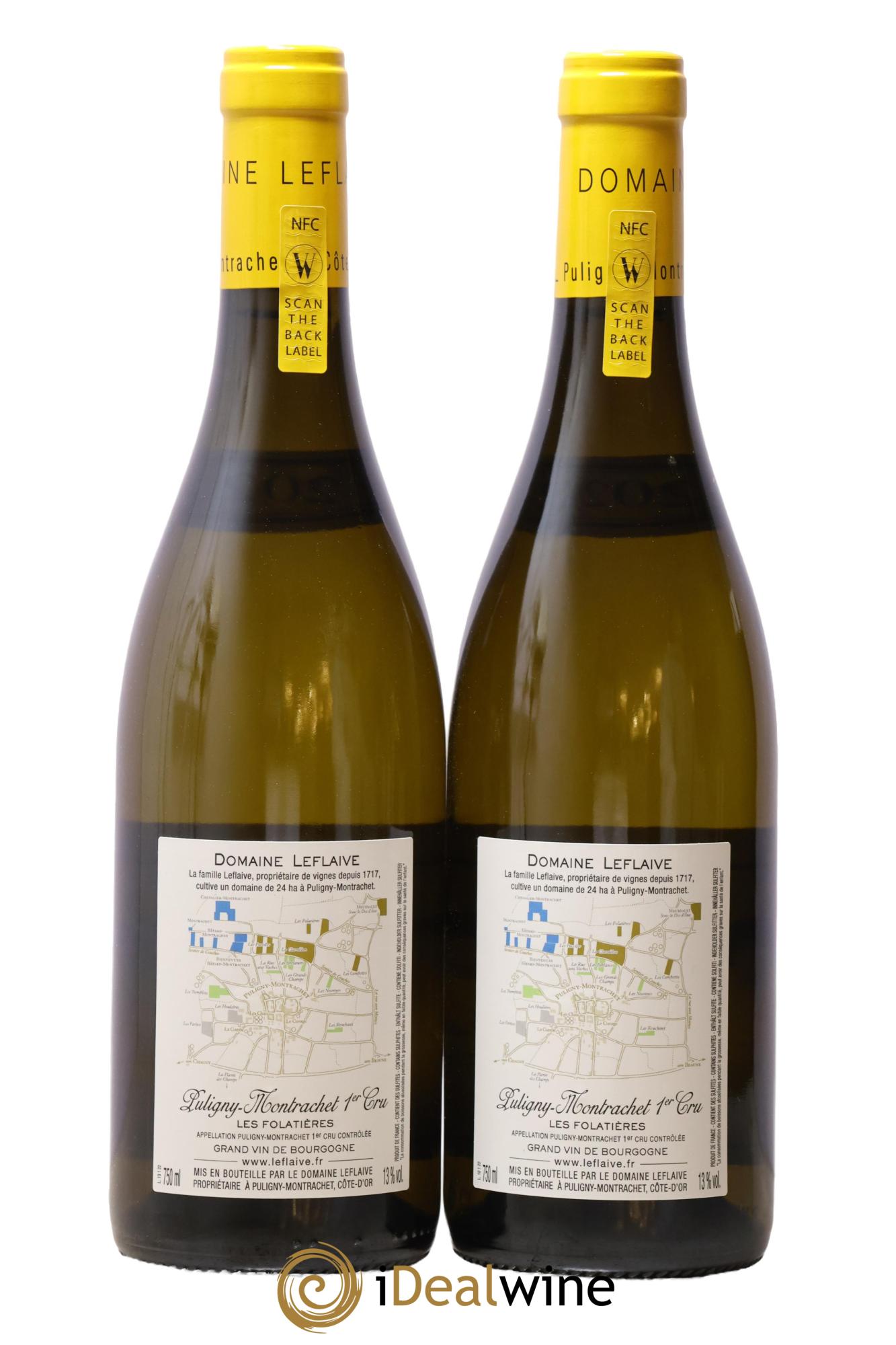 Puligny-Montrachet 1er Cru Les Folatières Leflaive (Domaine) 2022 - Lot de 2 bouteilles - 1