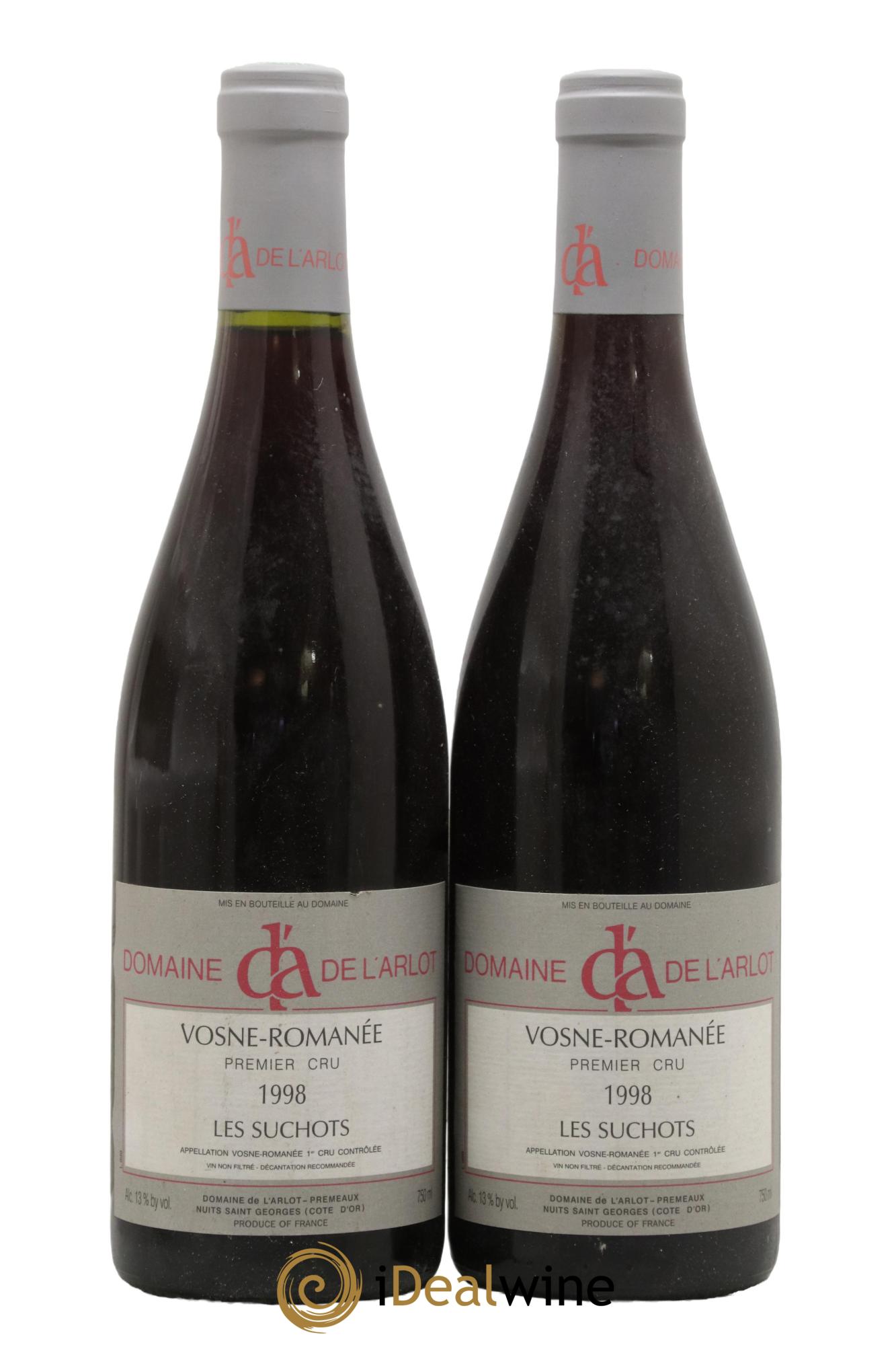 Vosne-Romanée 1er Cru Les Suchots Domaine de l'Arlot 1998 - Lot de 2 bouteilles - 0
