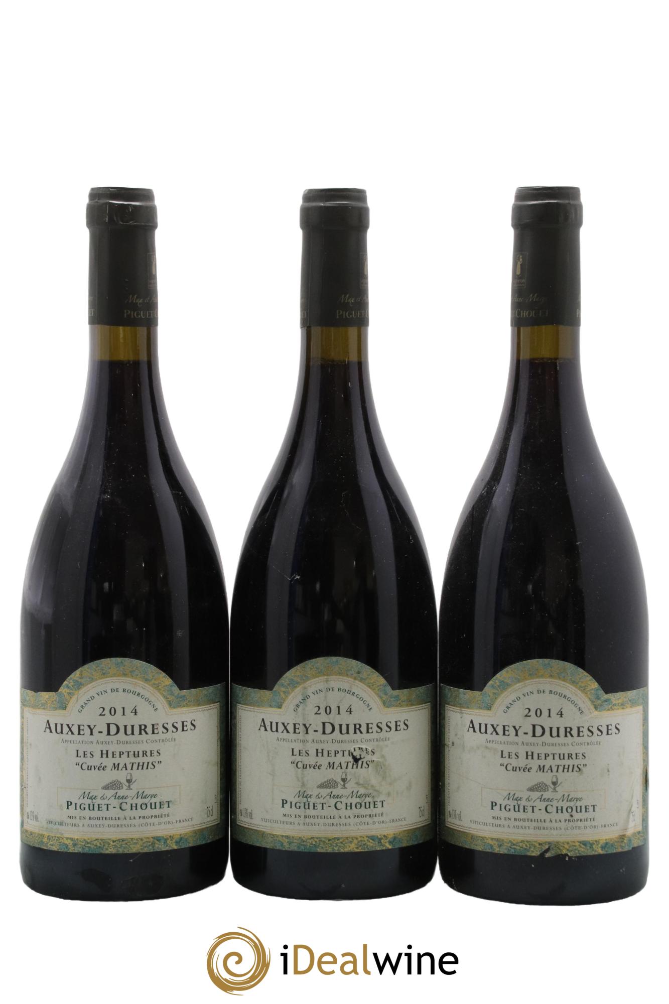 Auxey-Duresses Les Heptures Cuvée Mathis Piguet Chouet 2014 - Lot de 3 bouteilles - 0