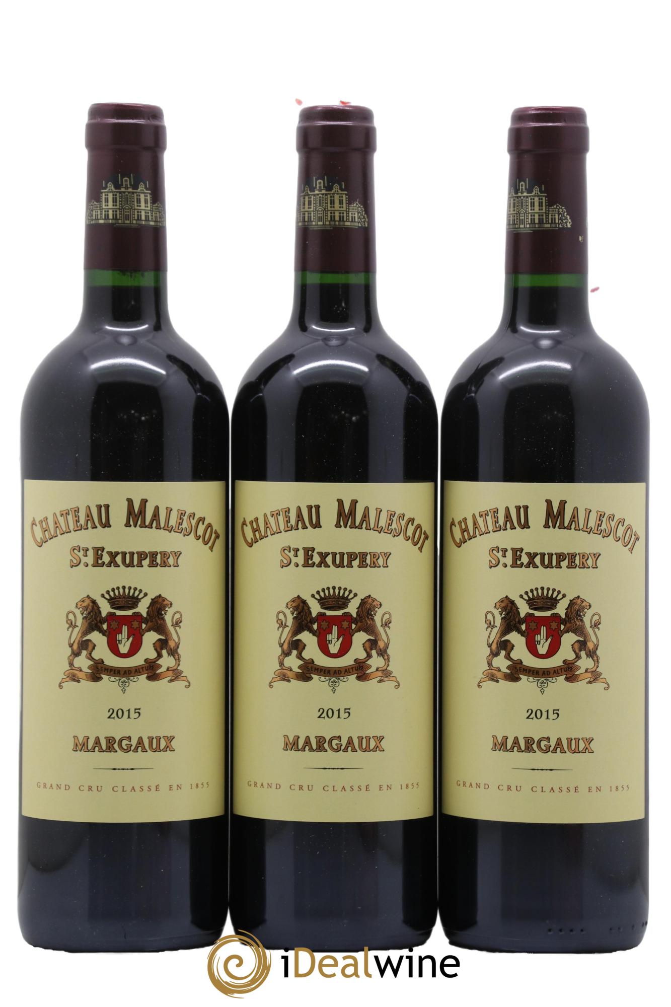 Château Malescot Saint-Exupéry 3ème Grand Cru Classé 2015 - Lot of 3 bottles - 0