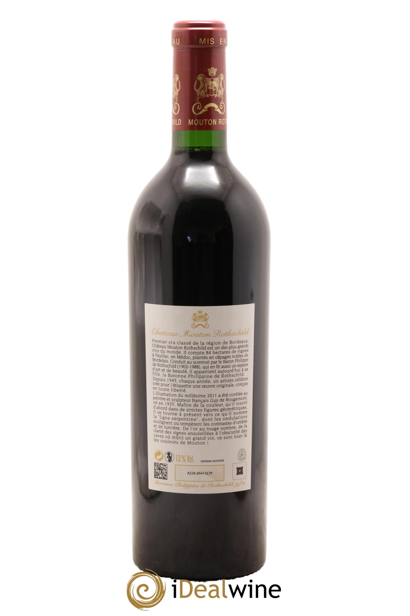 Château Mouton Rothschild 1er Grand Cru Classé 2011 - Lot de 1 bouteille - 1
