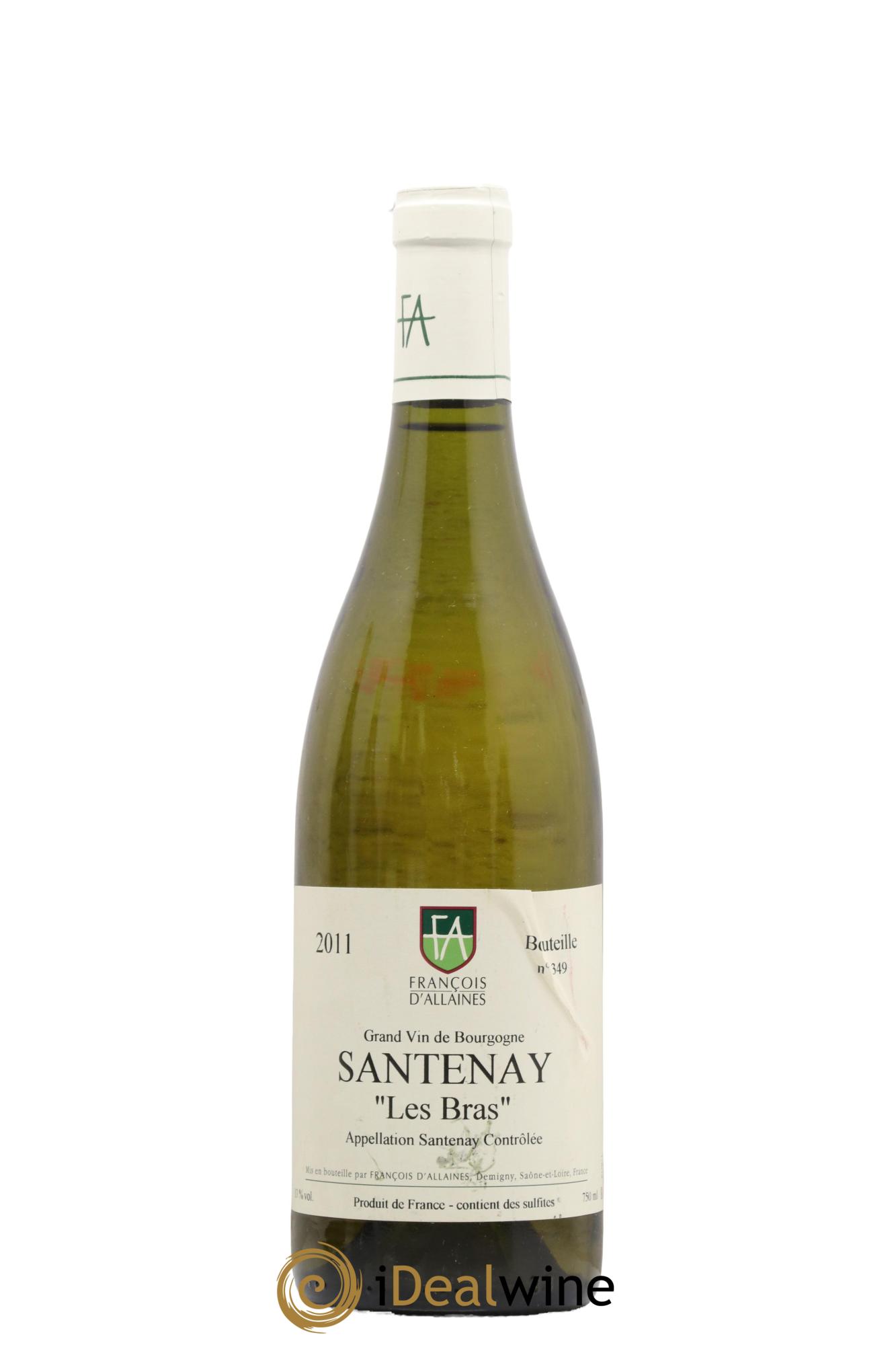 Santenay Les Bras François D'Allaines 2011 - Lot de 1 bouteille - 0