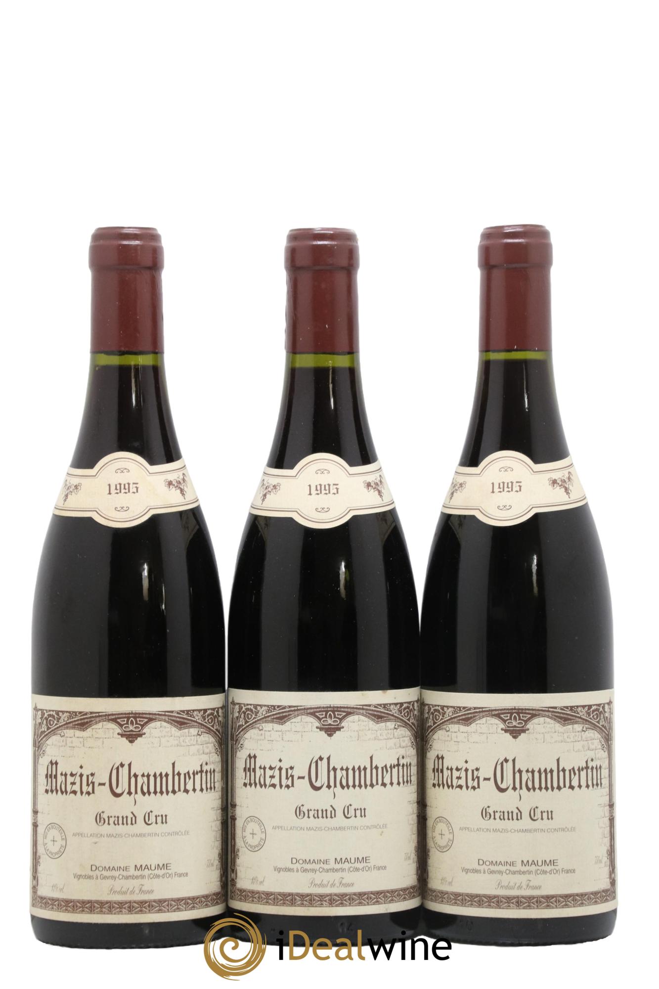 Mazis-Chambertin Grand Cru Maume (Domaine) 1995 - Lot de 3 bouteilles - 0