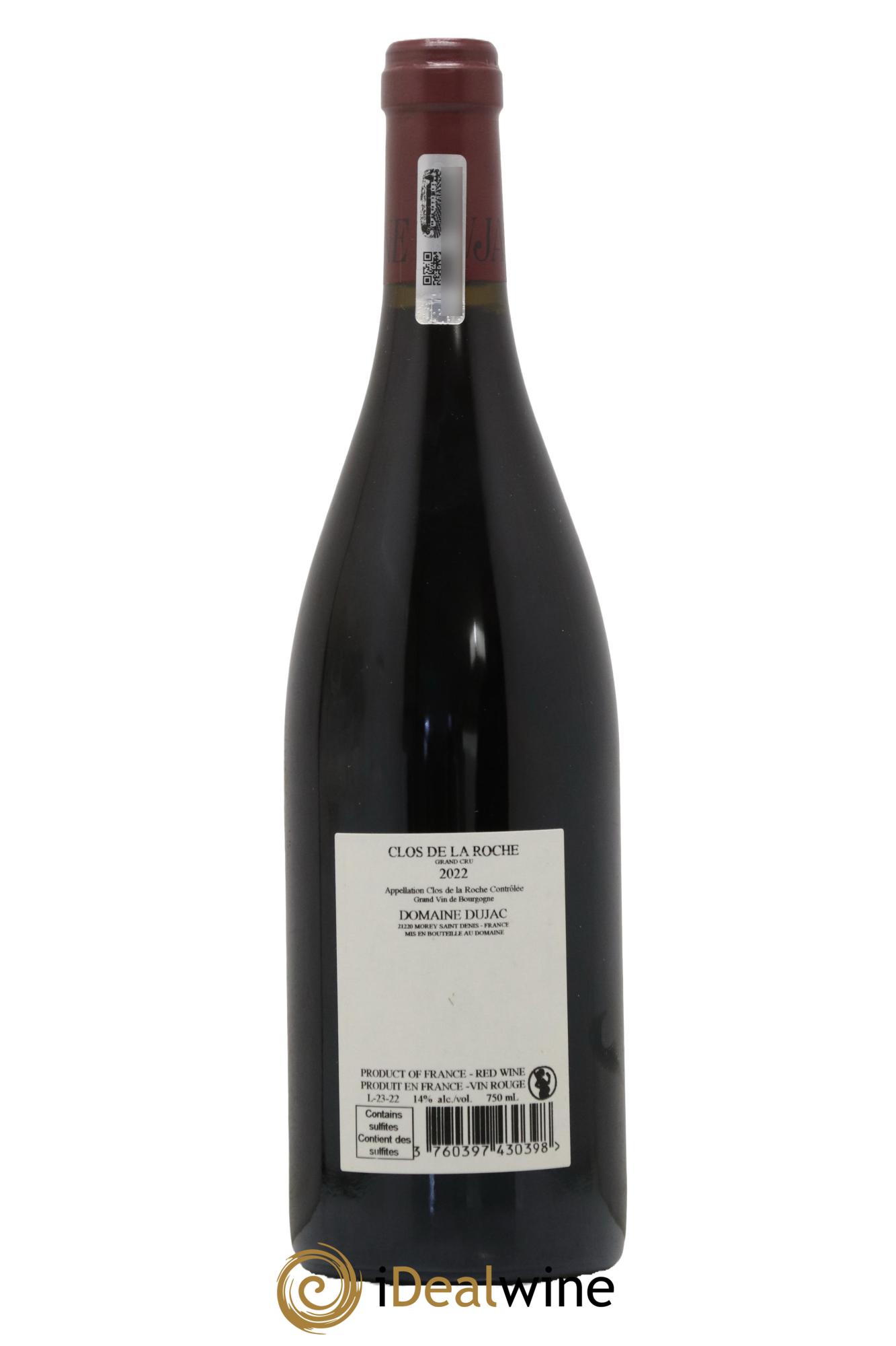 Clos de la Roche Grand Cru Dujac (Domaine) 2022 - Lot of 1 bottle - 1